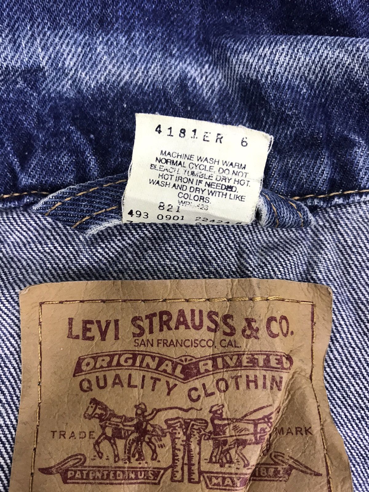 Levi's Vintage Clothing Levi’s & Strauss Jeans Denim Jacket Trucker Biker Size S / US 4 / IT 40 - 5 Thumbnail
