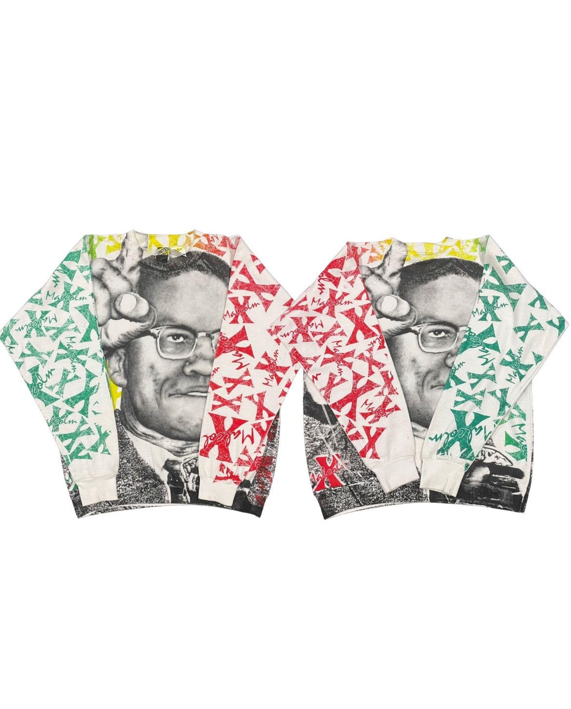 Vintage Rare🔥Vintage Malcom X AOP Historical Statement Sweater Size US M / EU 48-50 / 2 - 1 Thumbnail