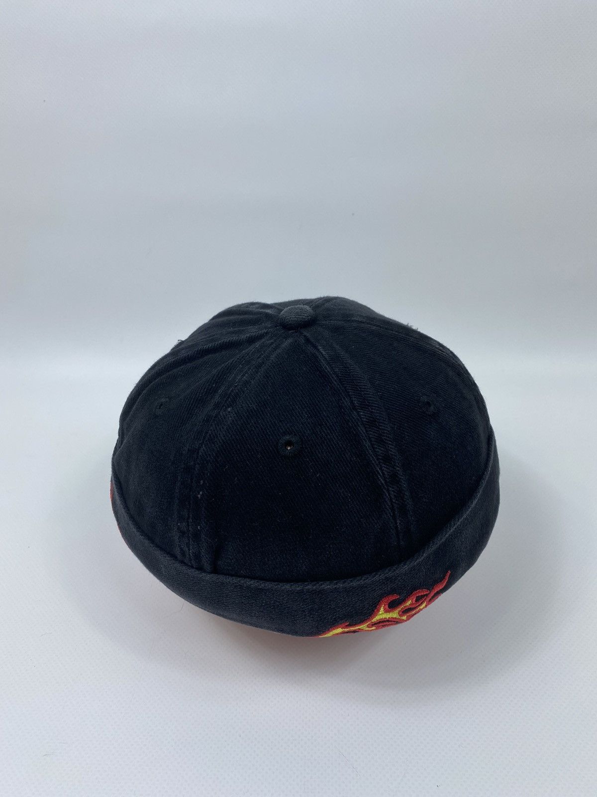 Vintage 🔥LASTDROP🔥 Y2K Flames Sunfaded Docker Cap Hat Size ONE SIZE - 2 Thumbnail