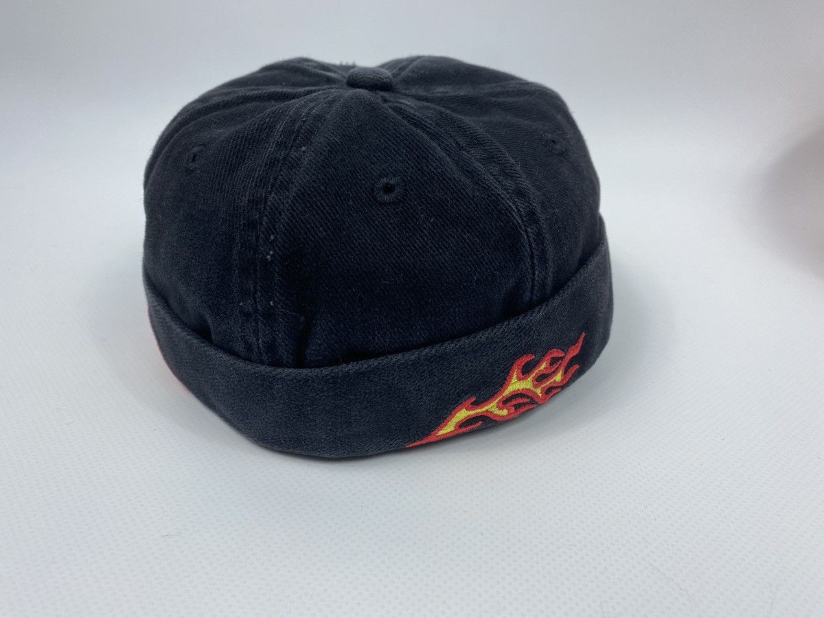 Vintage 🔥LASTDROP🔥 Y2K Flames Sunfaded Docker Cap Hat Size ONE SIZE - 4 Thumbnail