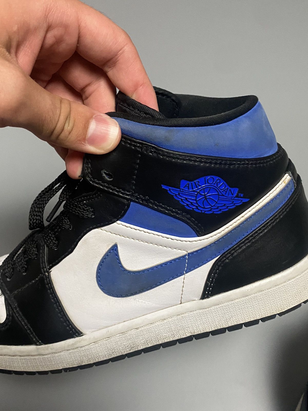Jordan Brand × Nike Nike Jordan 1 white black royal sneakers Size US 8.5 / EU 41-42 - 10 Thumbnail