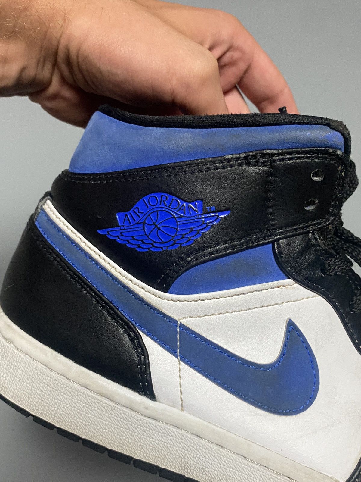 Jordan Brand × Nike Nike Jordan 1 white black royal sneakers Size US 8.5 / EU 41-42 - 11 Thumbnail