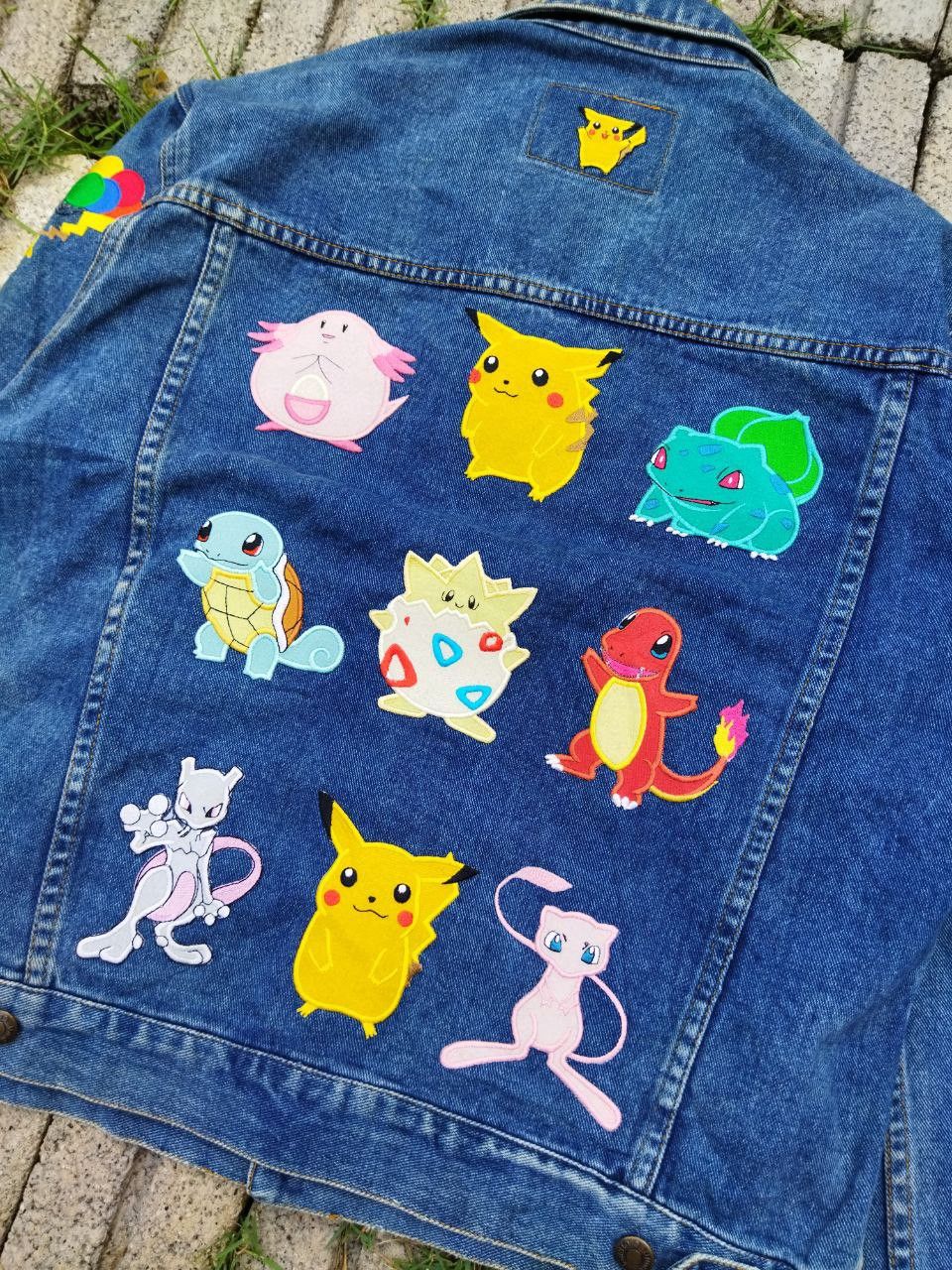 Japanese Brand Vintage Uniqlo X Pokemon Characters Denim Jacket Size US L / EU 52-54 / 3 - 8 Thumbnail