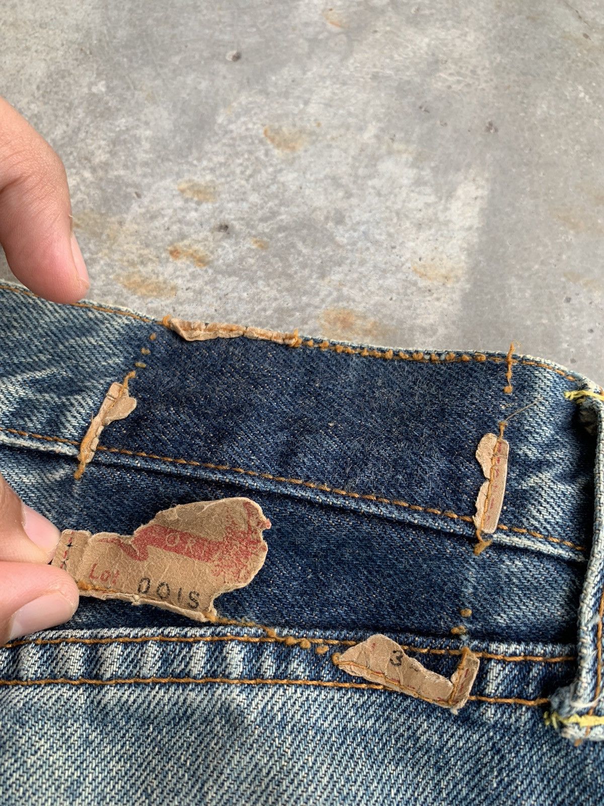 Studio D'Artisan THRASHED Studio D Artisan Distressed Selvedge RED LINE Denim Size US 30 / EU 46 - 10 Thumbnail