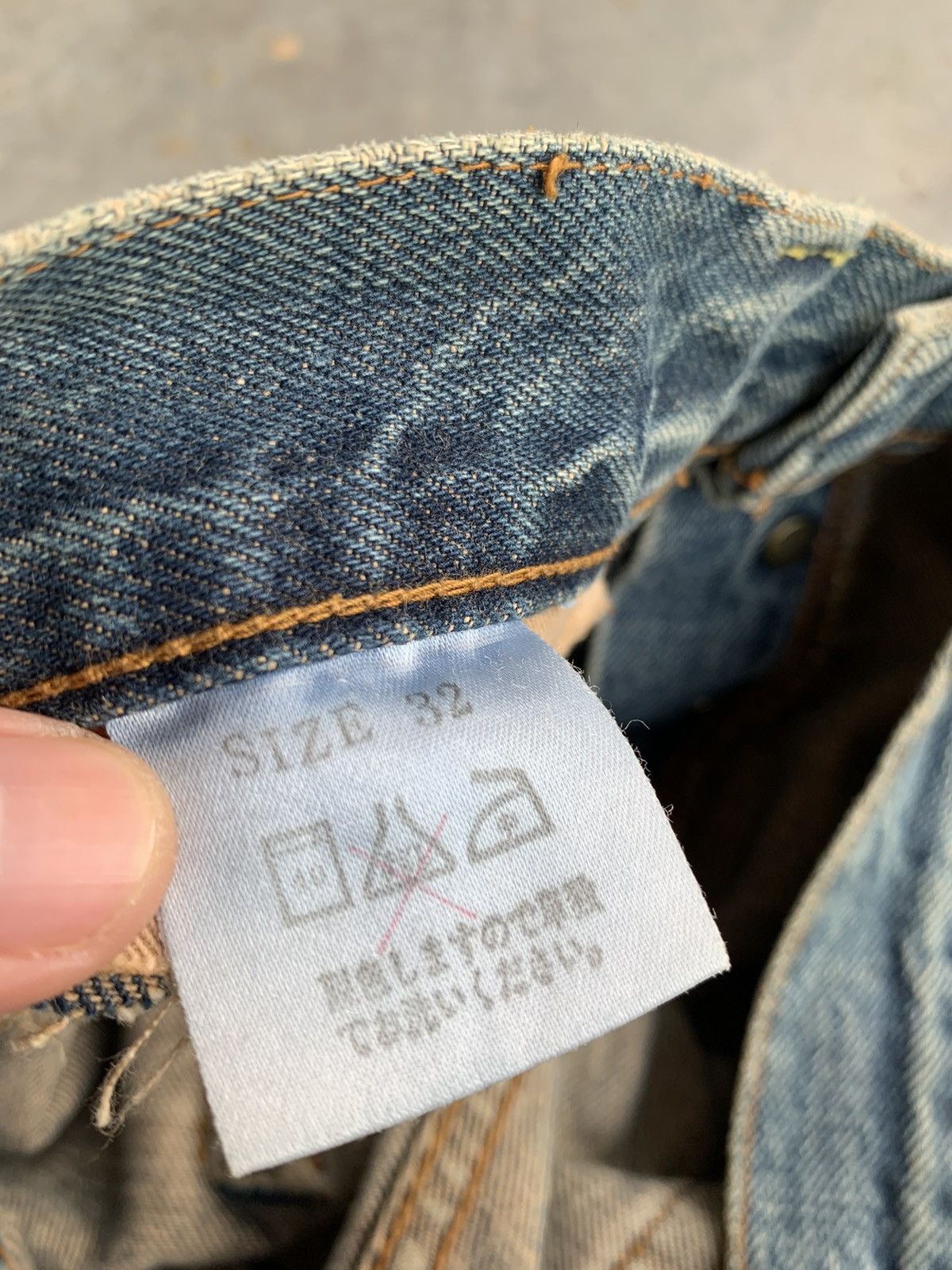 Studio D'Artisan THRASHED Studio D Artisan Distressed Selvedge RED LINE Denim Size US 30 / EU 46 - 11 Thumbnail