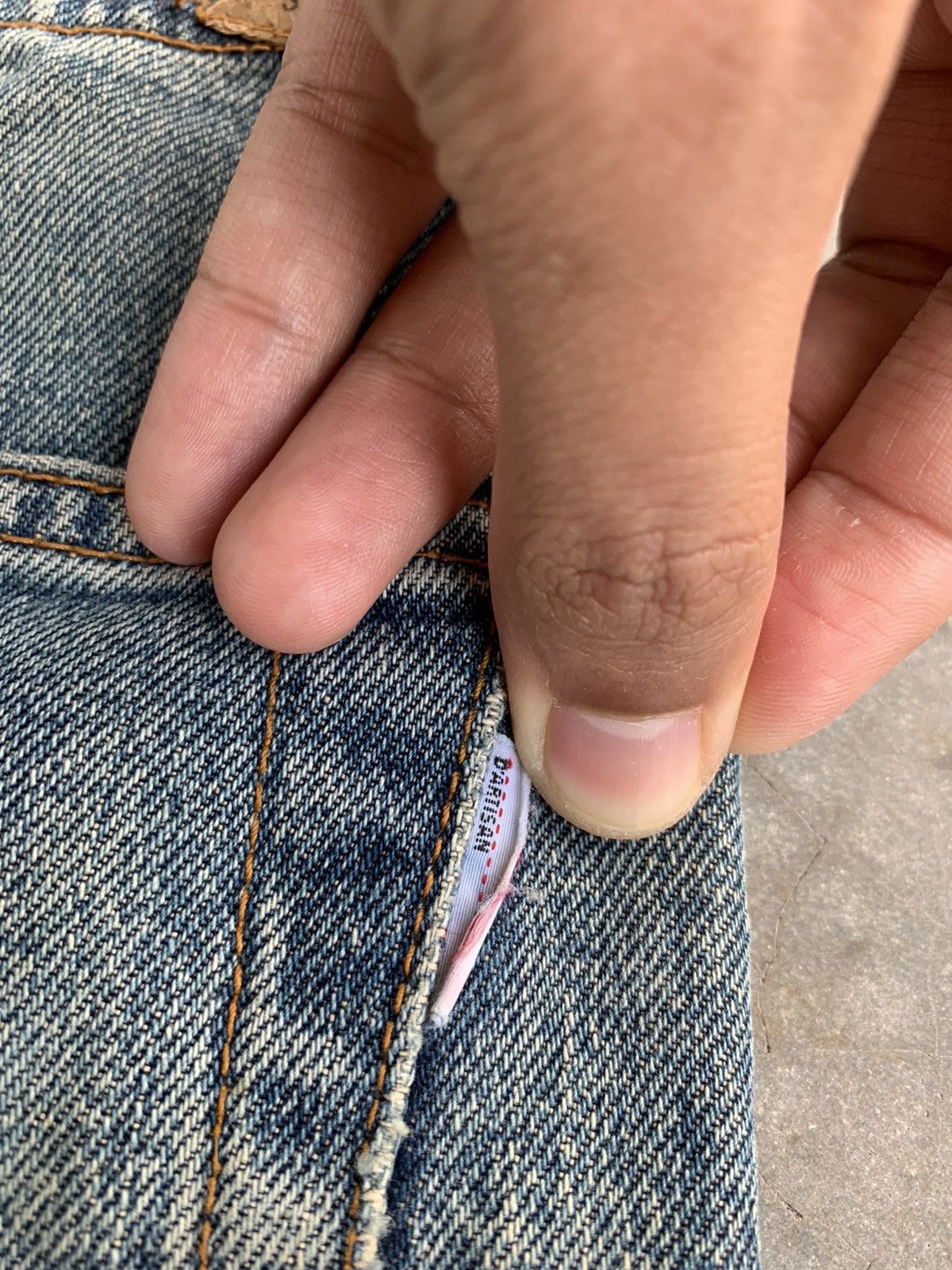 Studio D'Artisan THRASHED Studio D Artisan Distressed Selvedge RED LINE Denim Size US 30 / EU 46 - 9 Thumbnail