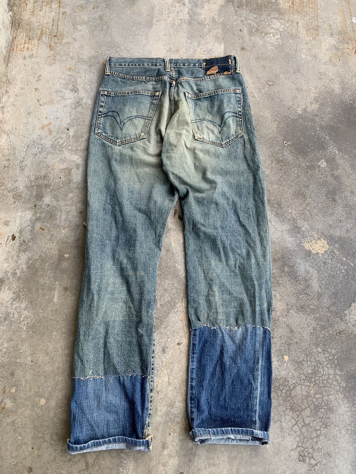 Studio D'Artisan THRASHED Studio D Artisan Distressed Selvedge RED LINE Denim Size US 30 / EU 46 - 5 Thumbnail
