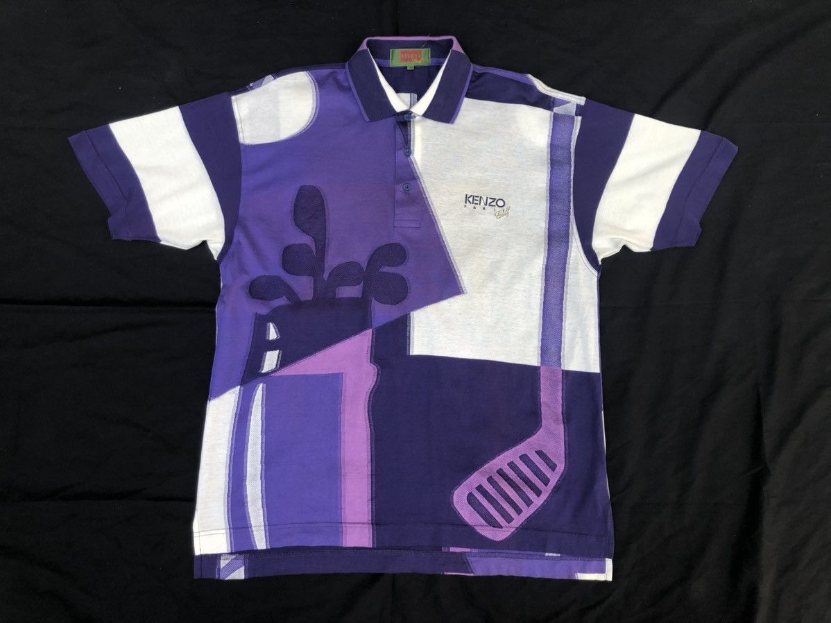 Kenzo Kenzo Paris Golf Japan Pop Art Golf Clubs Polo Shirt Size US M / EU 48-50 / 2 - 1 Thumbnail