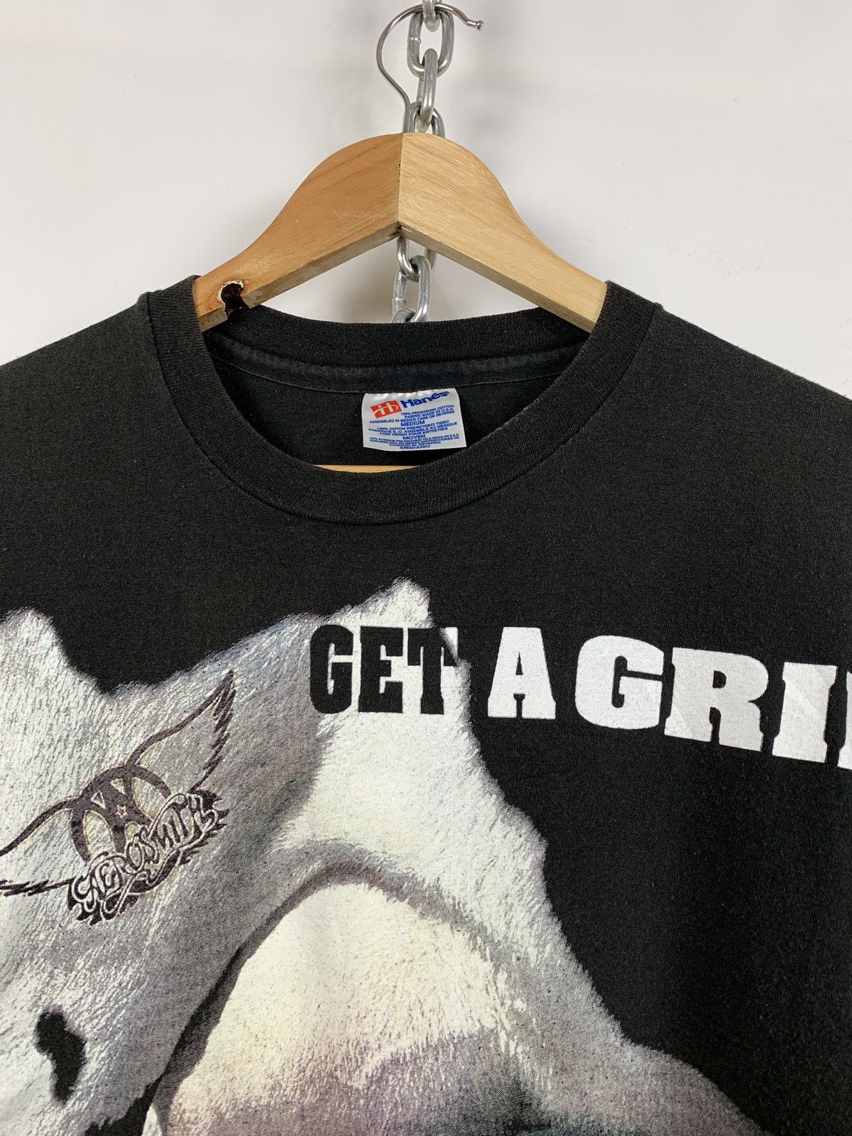 Band Tees 1993 Vintage Aerosmith Get A Grip Faded Travis Style T-Shirt Size US S / EU 44-46 / 1 - 6 Thumbnail