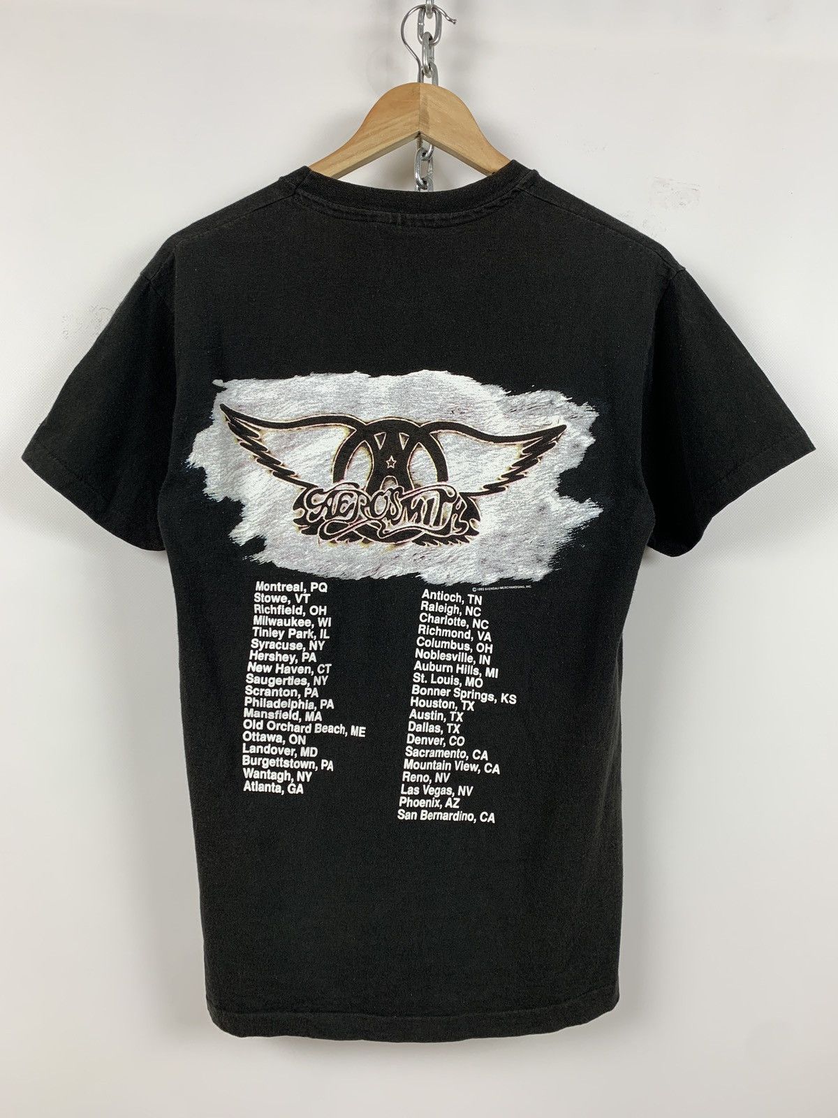 Band Tees 1993 Vintage Aerosmith Get A Grip Faded Travis Style T-Shirt Size US S / EU 44-46 / 1 - 3 Thumbnail