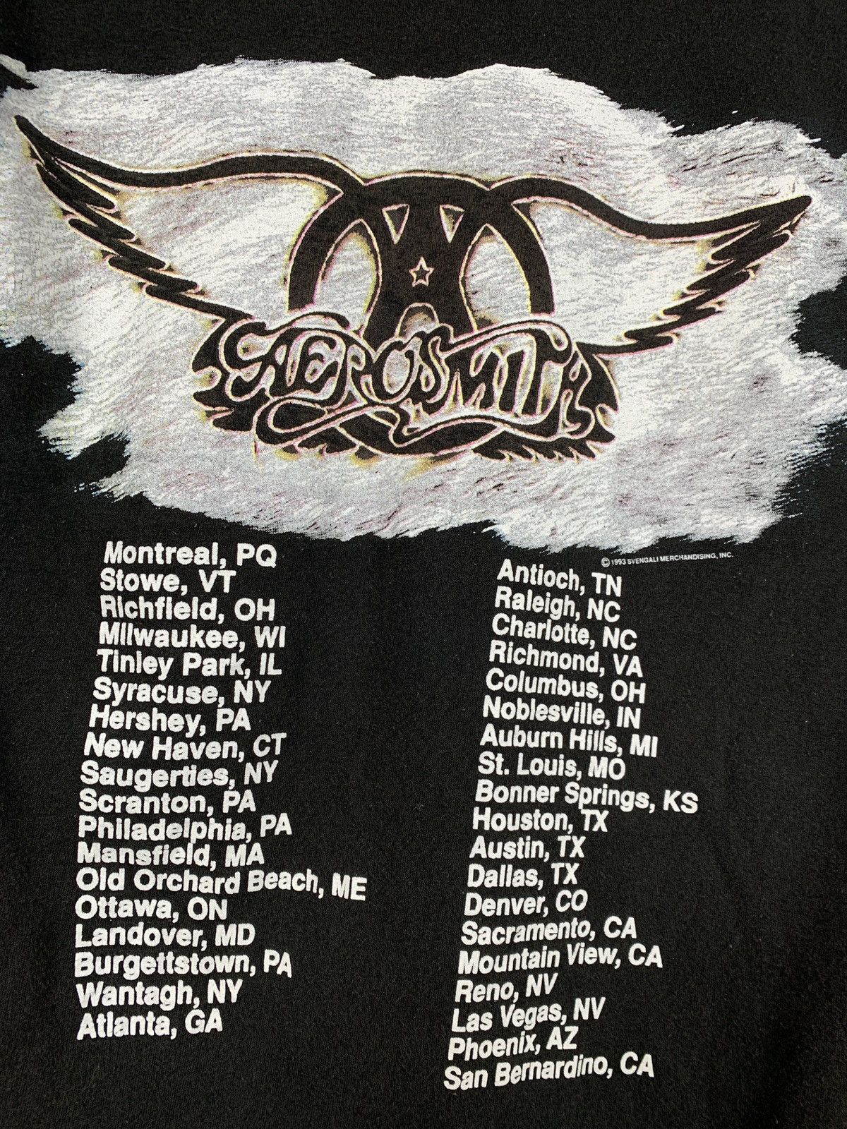 Band Tees 1993 Vintage Aerosmith Get A Grip Faded Travis Style T-Shirt Size US S / EU 44-46 / 1 - 11 Thumbnail
