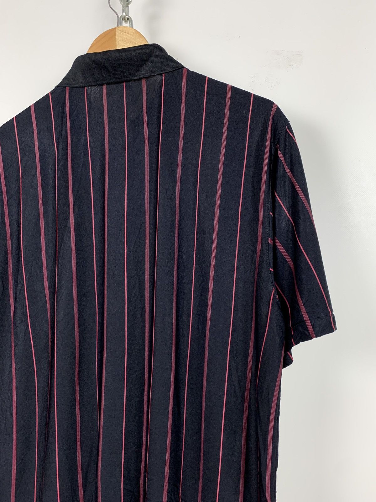 Vintage 90s Vintage Yves Saint Laurent Striped Silk Polo Shirt Size US XL / EU 56 / 4 - 9 Thumbnail