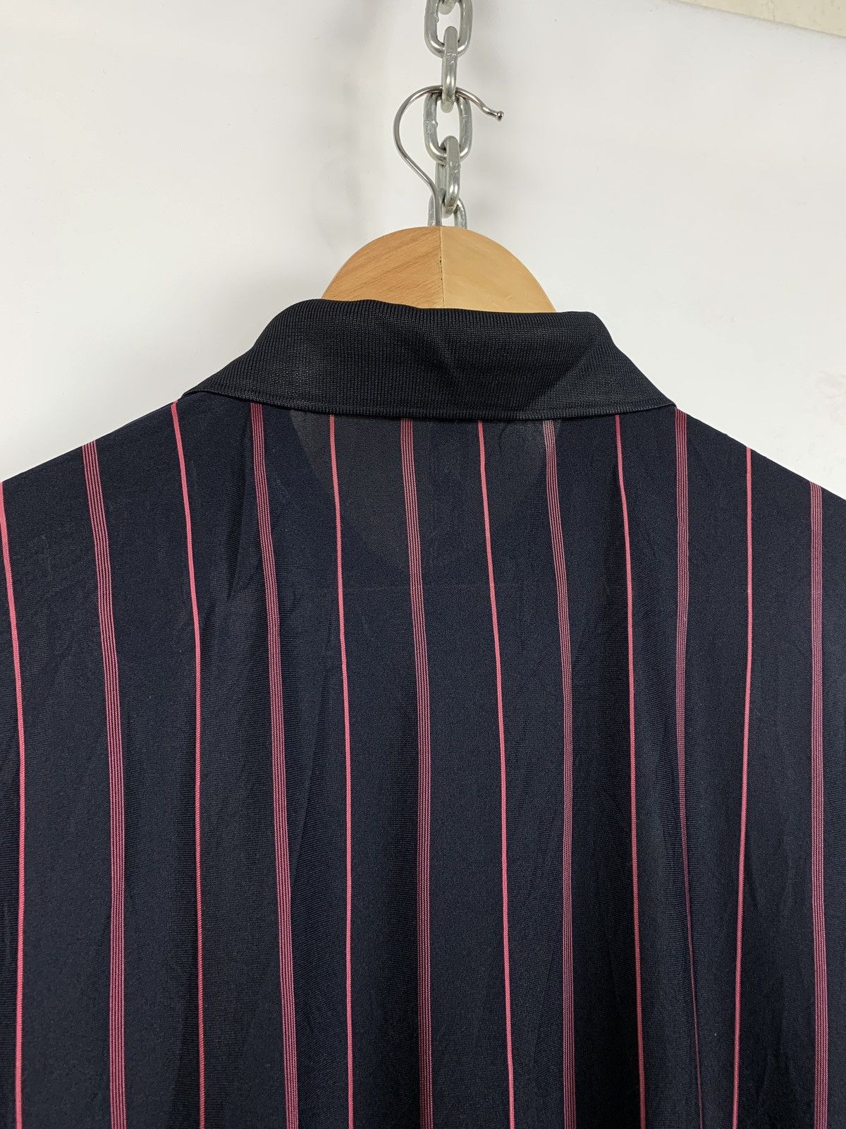 Vintage 90s Vintage Yves Saint Laurent Striped Silk Polo Shirt Size US XL / EU 56 / 4 - 10 Thumbnail