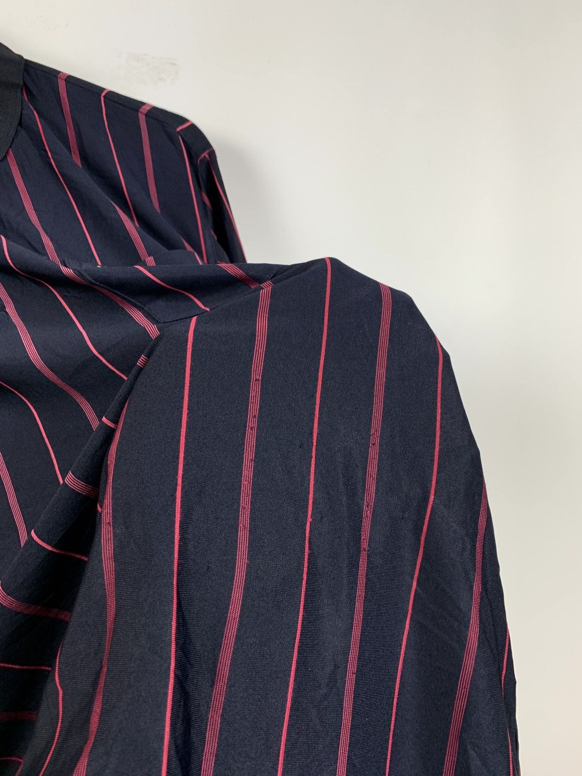 Vintage 90s Vintage Yves Saint Laurent Striped Silk Polo Shirt Size US XL / EU 56 / 4 - 12 Thumbnail