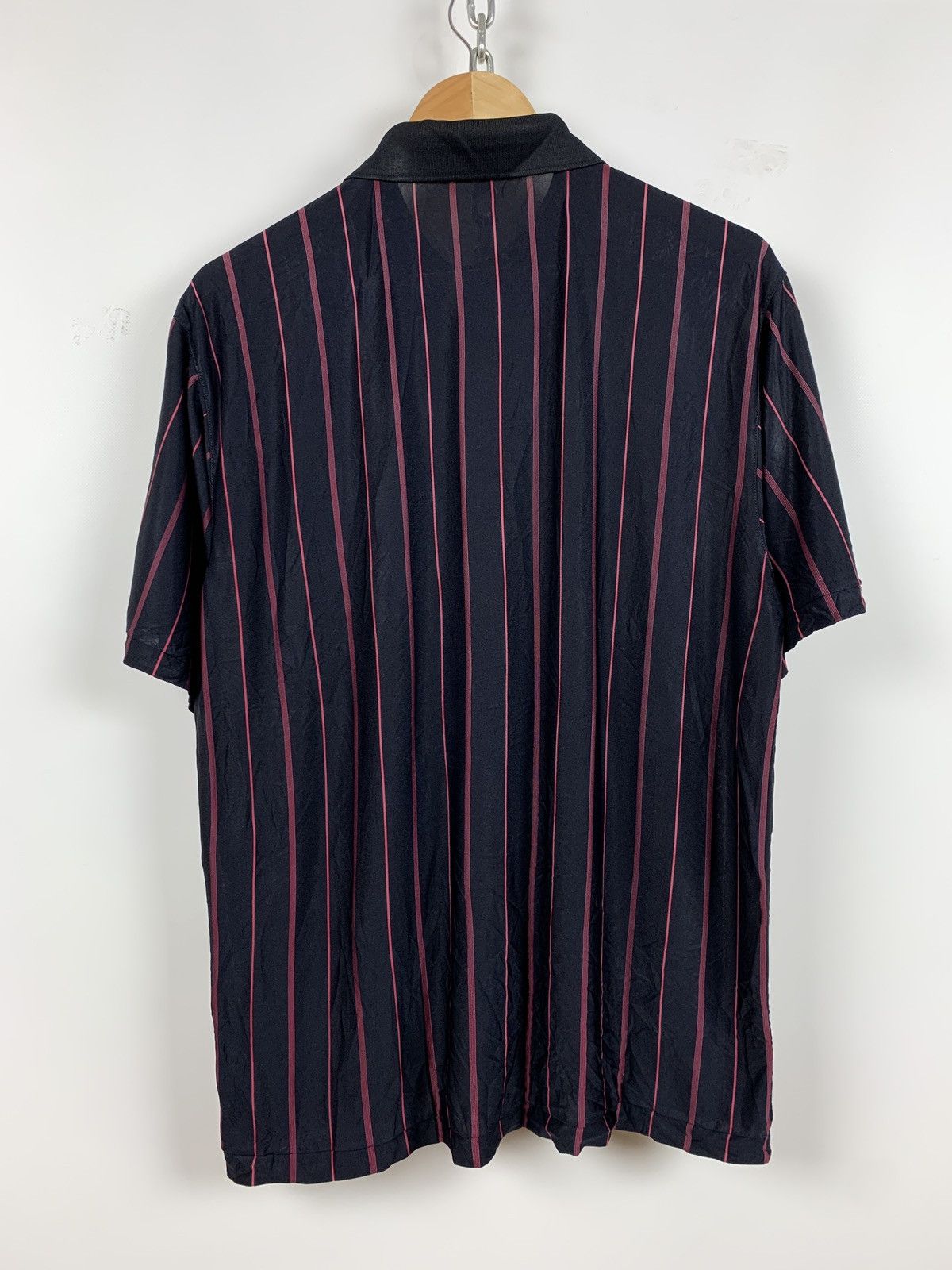 Vintage 90s Vintage Yves Saint Laurent Striped Silk Polo Shirt Size US XL / EU 56 / 4 - 5 Thumbnail