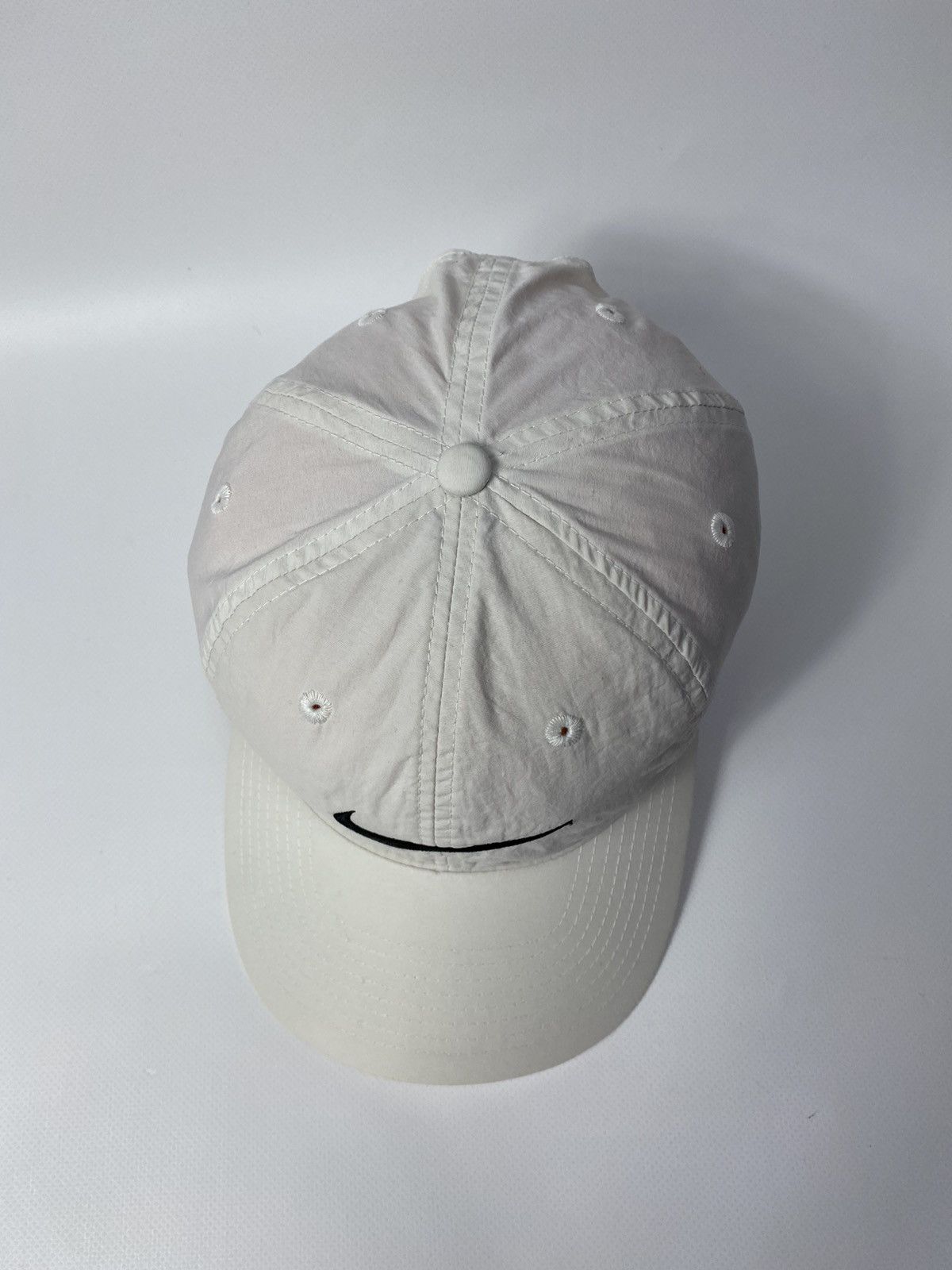 Nike 🔥LASTDROP🔥 90s Nylon Swoosh Classic White Vintage Cap Hat Size ONE SIZE - 4 Thumbnail