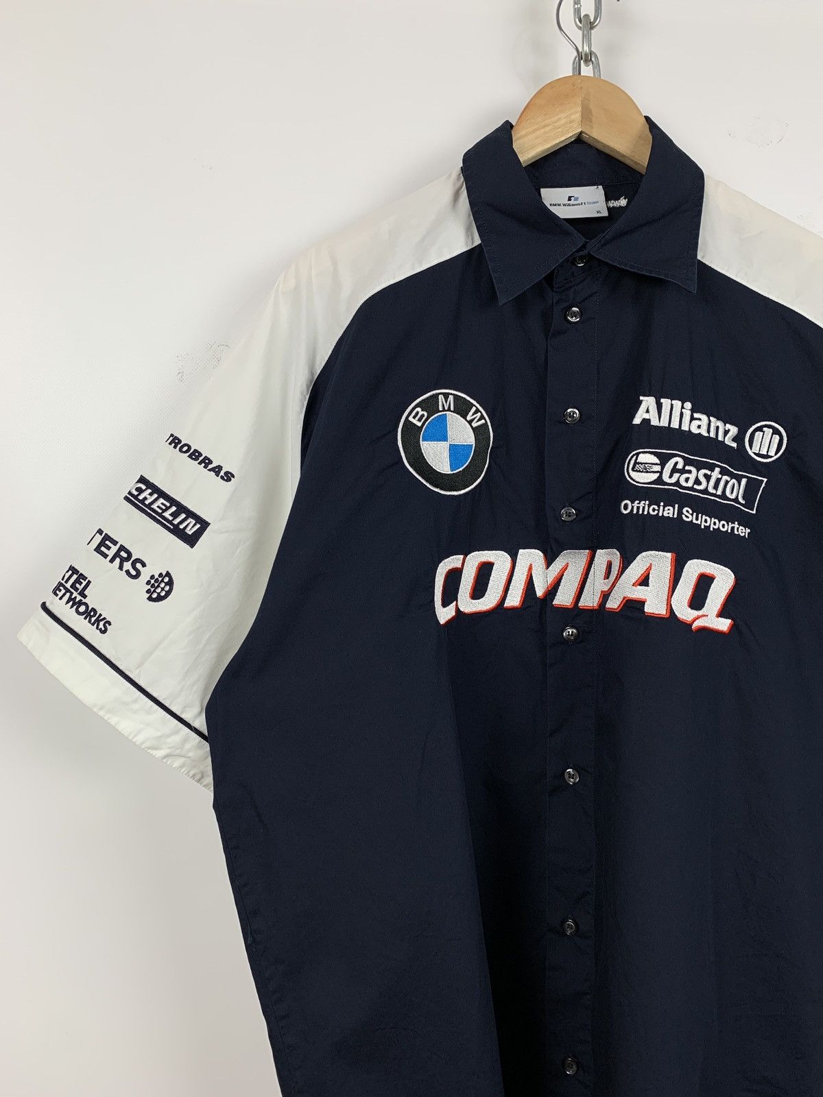 BMW Vintage BMW Williams F1 Team Bogner Michelin Racing SS Shirt Size US XL / EU 56 / 4 - 3 Thumbnail