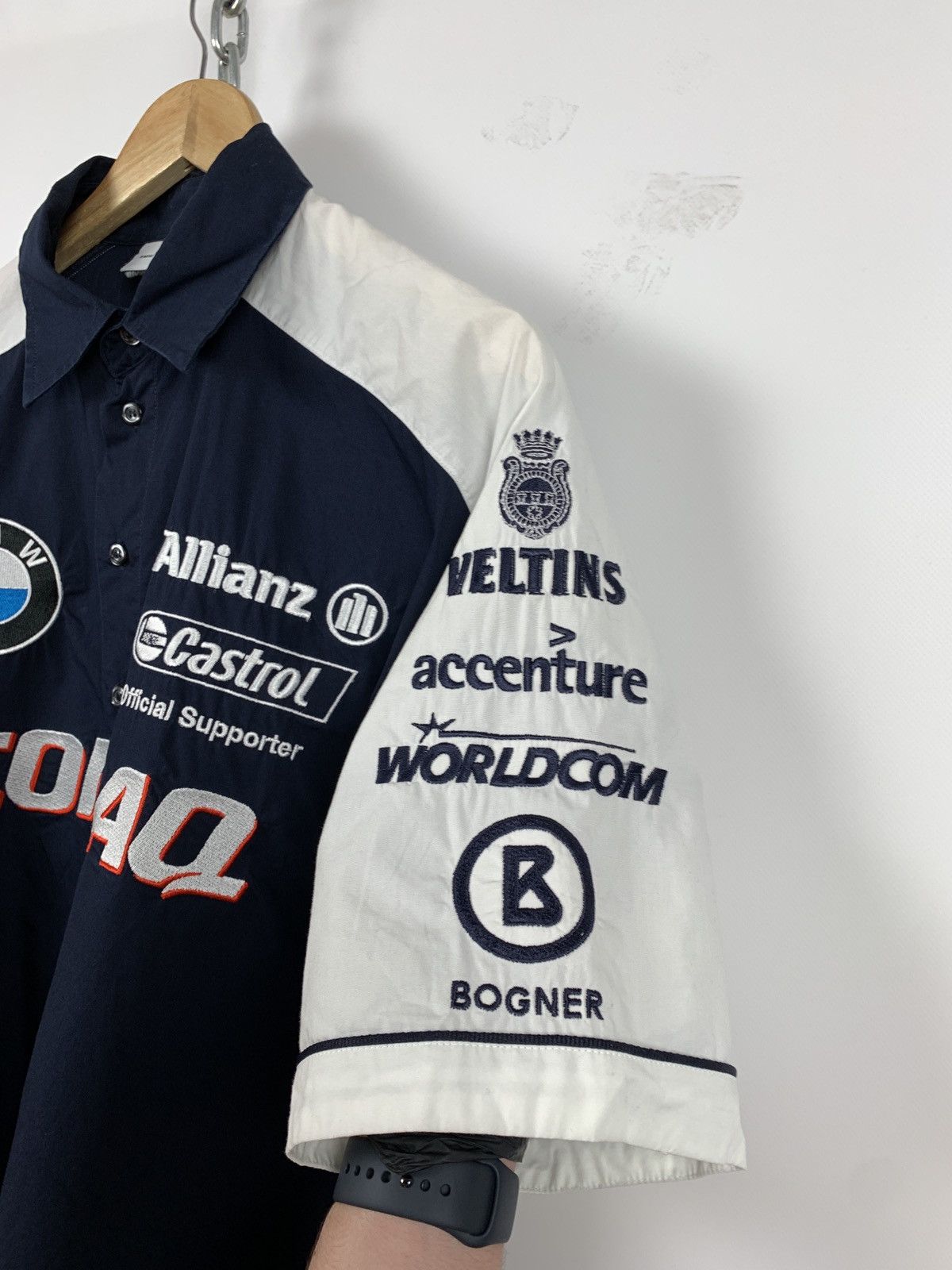BMW Vintage BMW Williams F1 Team Bogner Michelin Racing SS Shirt Size US XL / EU 56 / 4 - 12 Thumbnail