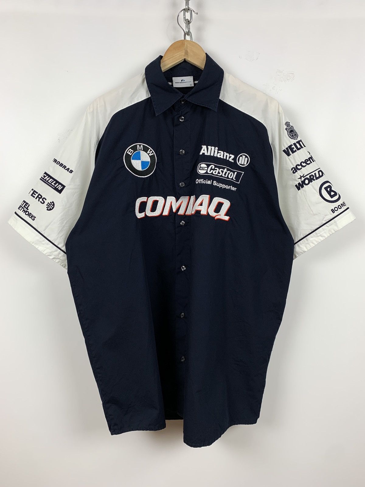 BMW Vintage BMW Williams F1 Team Bogner Michelin Racing SS Shirt Size US XL / EU 56 / 4 - 1 Thumbnail