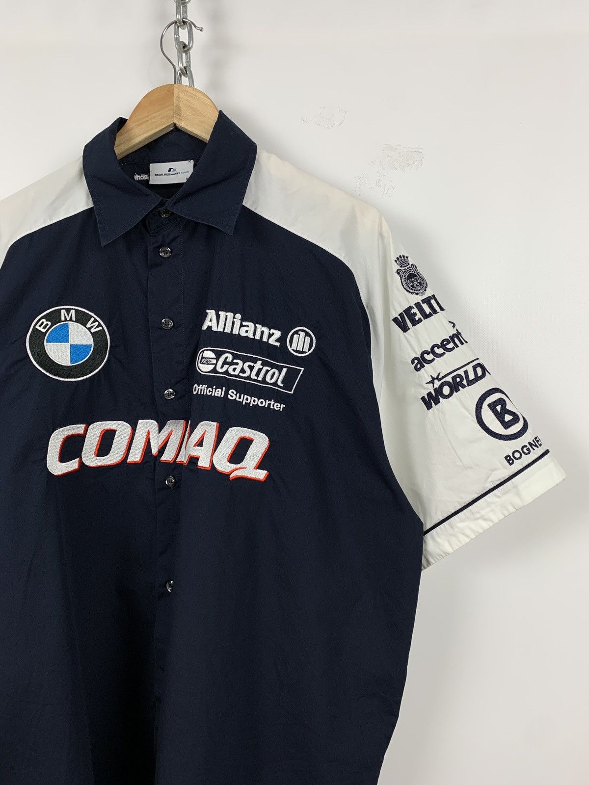 BMW Vintage BMW Williams F1 Team Bogner Michelin Racing SS Shirt Size US XL / EU 56 / 4 - 4 Thumbnail