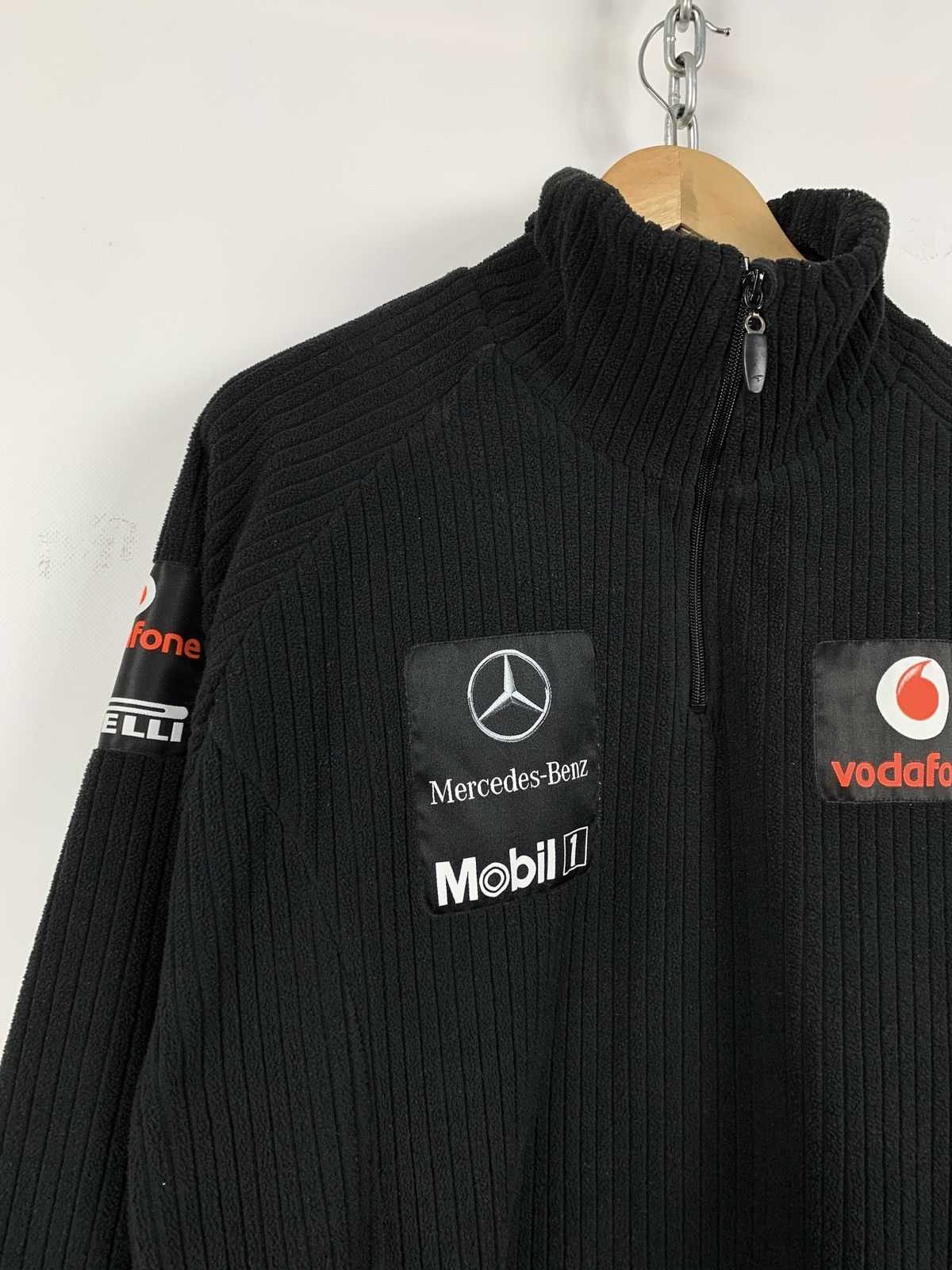 Mercedes-Benz Vintage Mercedes Benz Hugo Boss Vodafone Half Zip Sweater Size US L / EU 52-54 / 3 - 7 Thumbnail