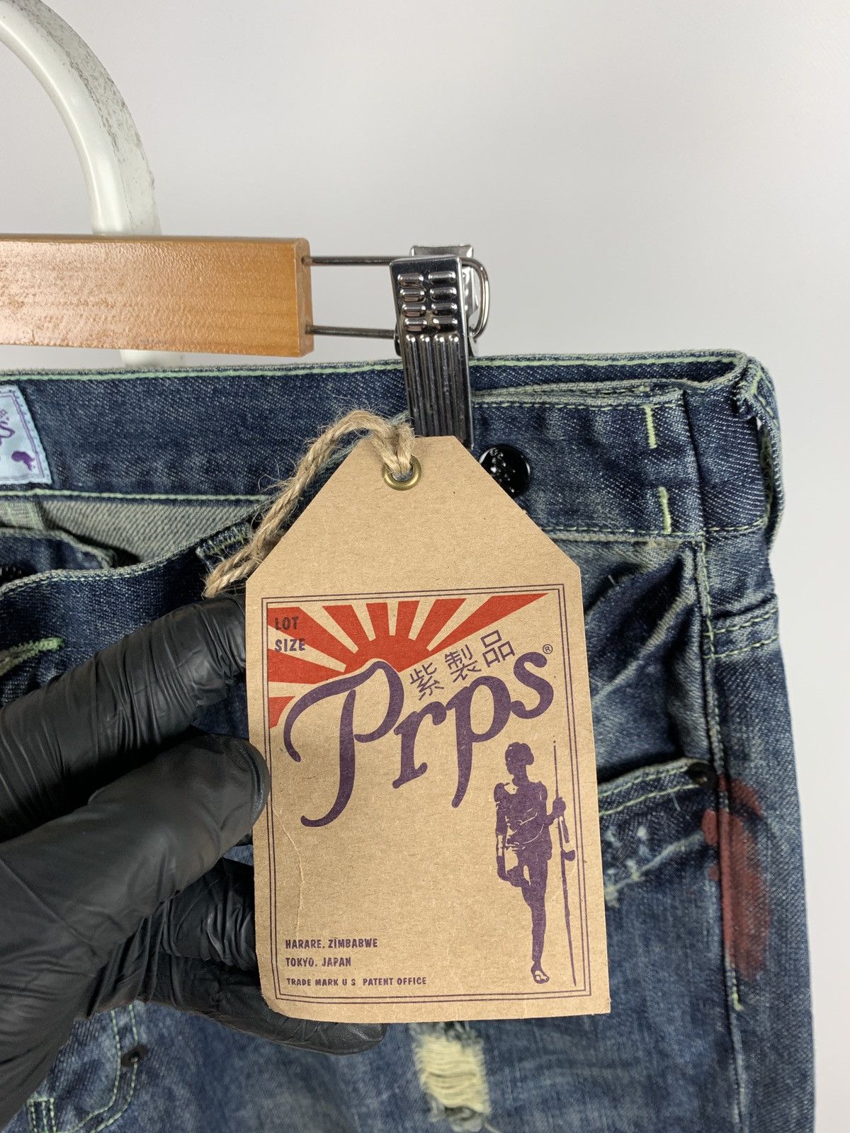 Japanese Brand NWT Prps Distressed Painted Japanese Denim Jeans Pants Size US 34 / EU 50 - 19 Thumbnail