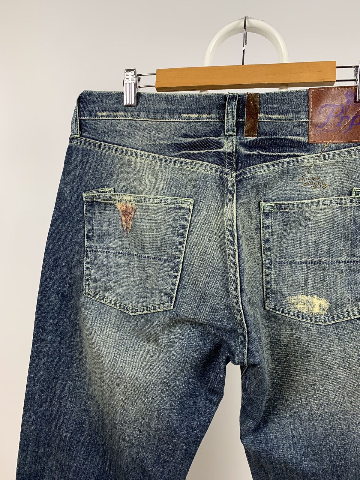 Japanese Brand NWT Prps Distressed Painted Japanese Denim Jeans Pants Size US 34 / EU 50 - 12 Thumbnail