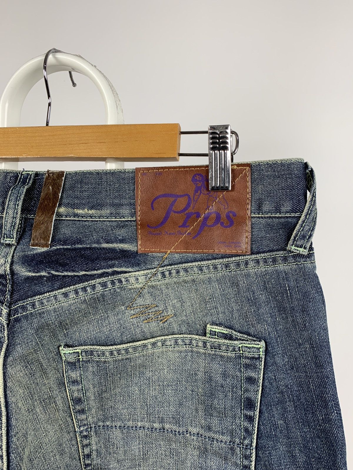 Japanese Brand NWT Prps Distressed Painted Japanese Denim Jeans Pants Size US 34 / EU 50 - 13 Thumbnail