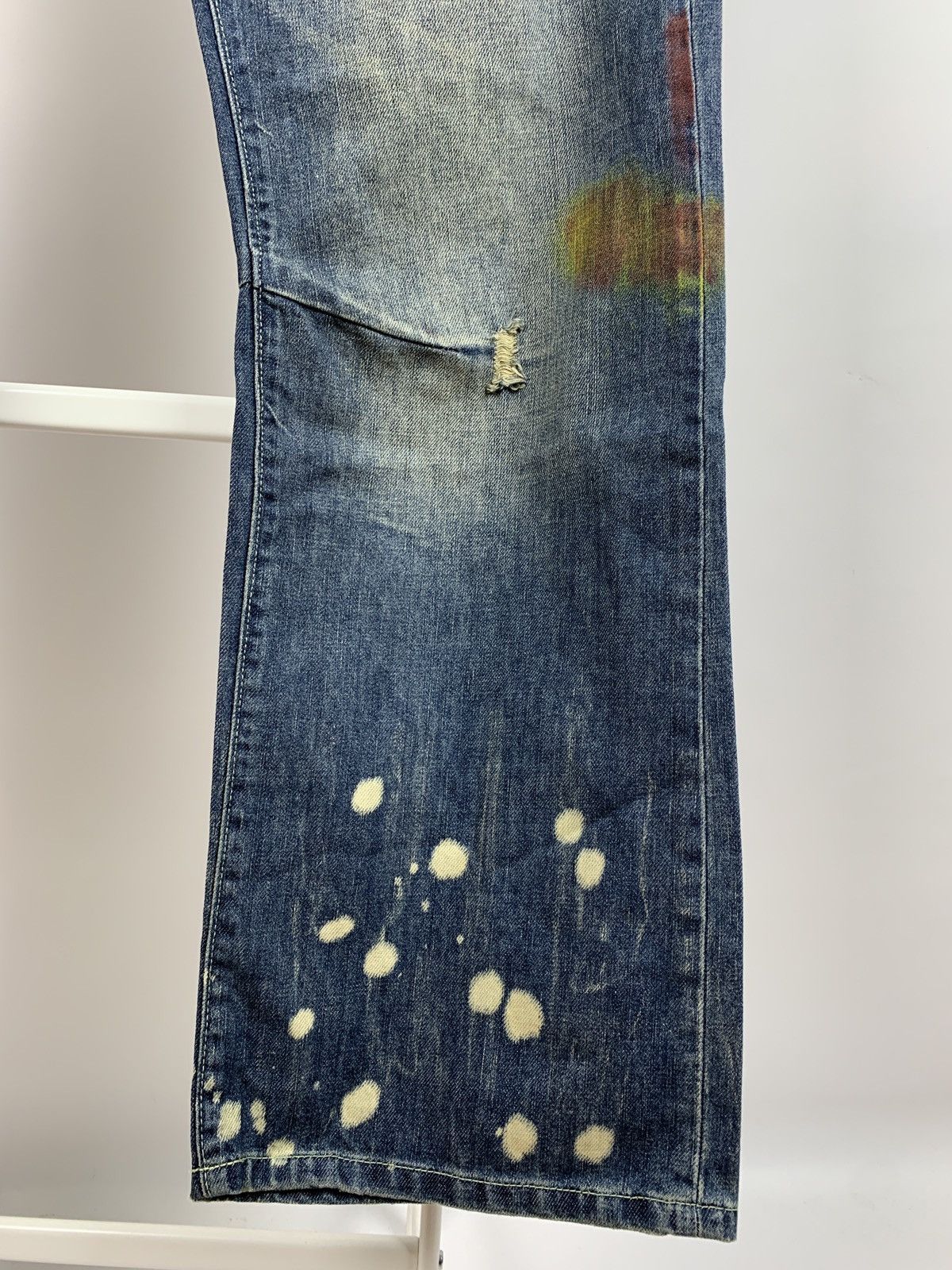 Japanese Brand NWT Prps Distressed Painted Japanese Denim Jeans Pants Size US 34 / EU 50 - 9 Thumbnail
