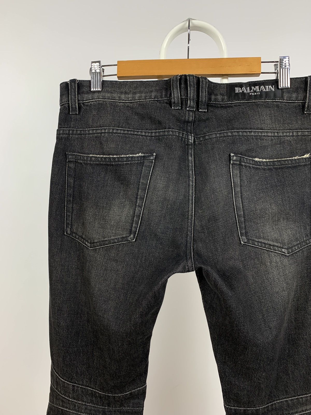 Balmain Balmain Paris Grey Biker Denim Jeans Pants Size US 31 - 15 Thumbnail