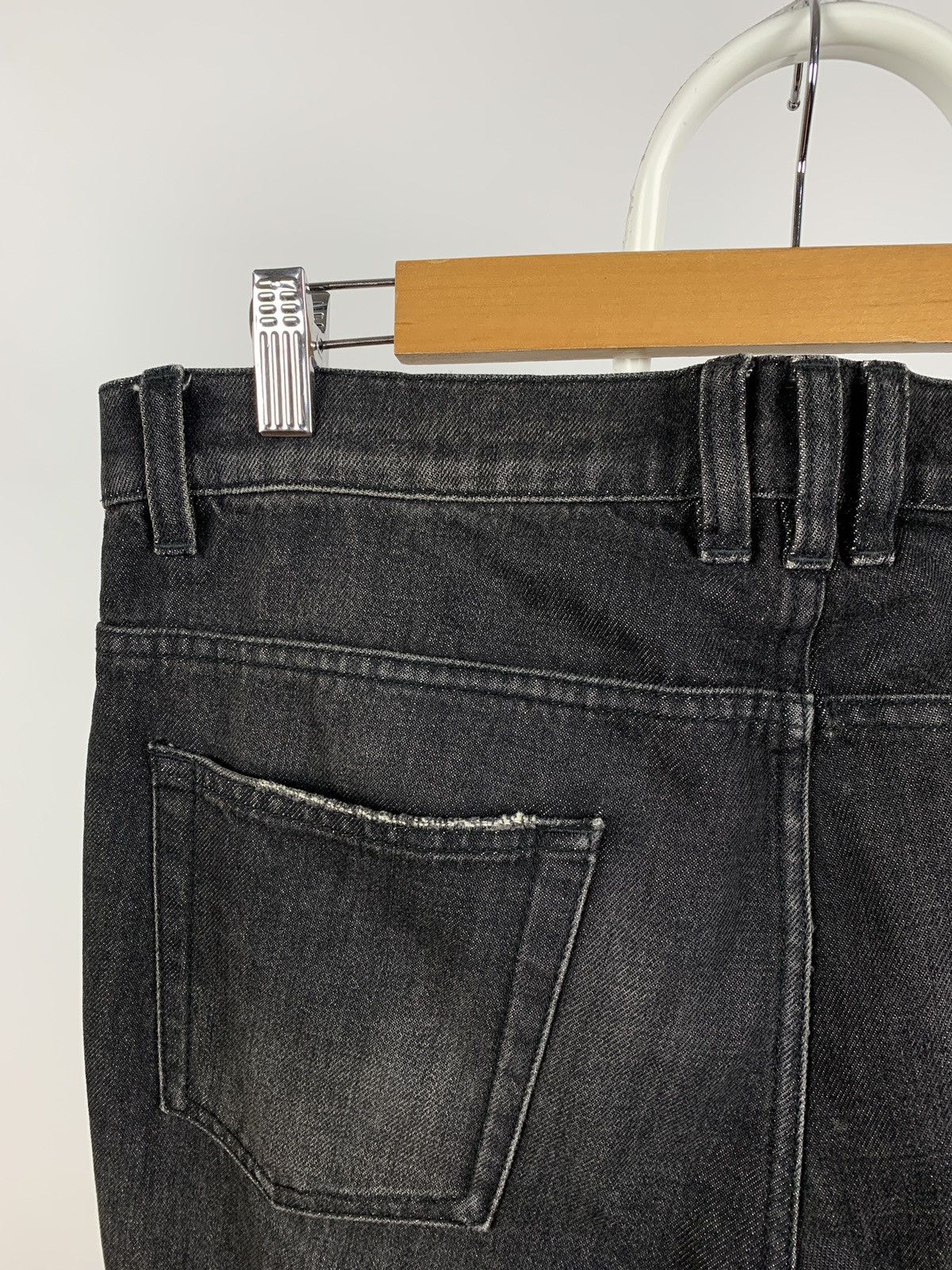 Balmain Balmain Paris Grey Biker Denim Jeans Pants Size US 31 - 17 Thumbnail