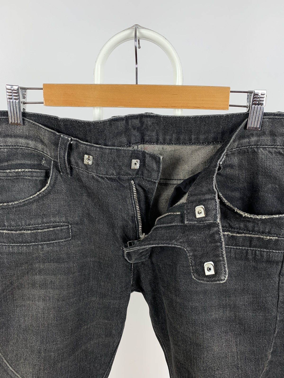 Balmain Balmain Paris Grey Biker Denim Jeans Pants Size US 31 - 13 Thumbnail
