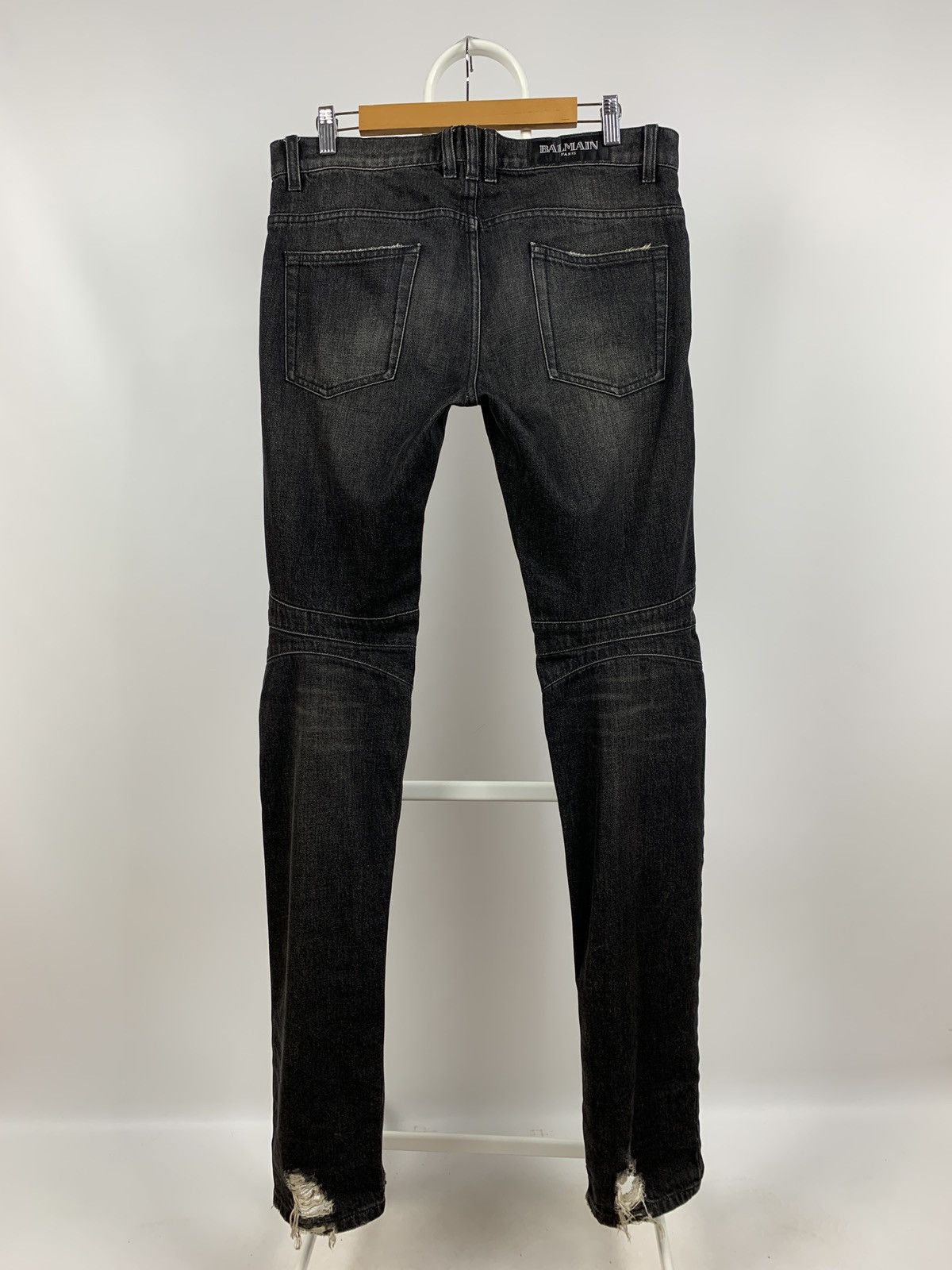 Balmain Balmain Paris Grey Biker Denim Jeans Pants Size US 31 - 2 Thumbnail