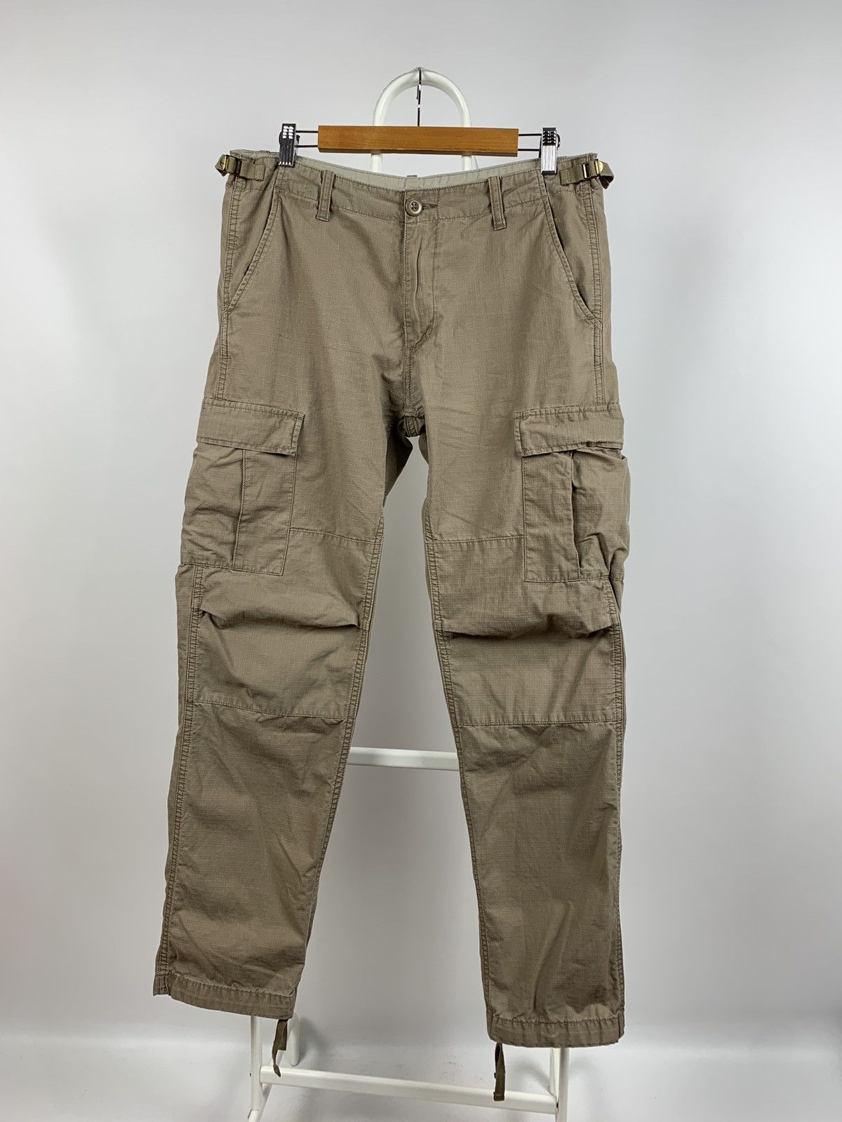 Carhartt × Carhartt Wip × Vintage Vintage Carhartt WIP Beige Aviation Cargo Pants Size US 32 / EU 48 - 6 Thumbnail
