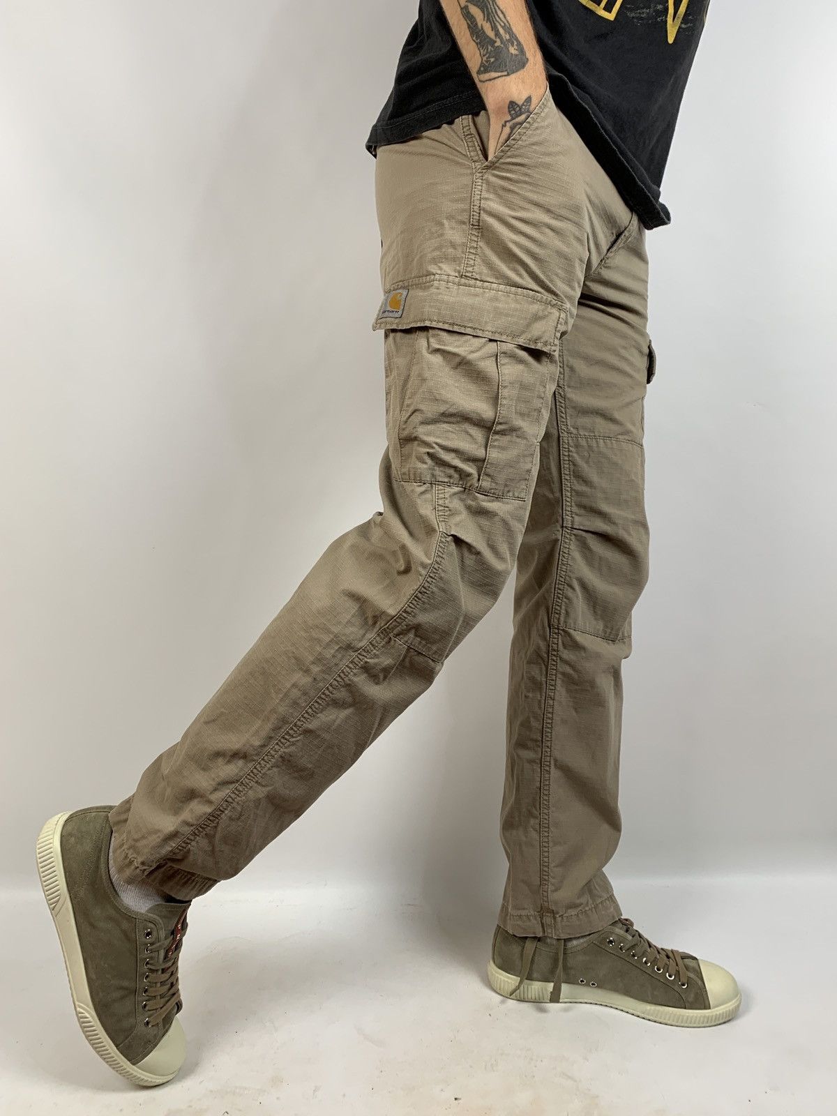 Carhartt × Carhartt Wip × Vintage Vintage Carhartt WIP Beige Aviation Cargo Pants Size US 32 / EU 48 - 3 Thumbnail