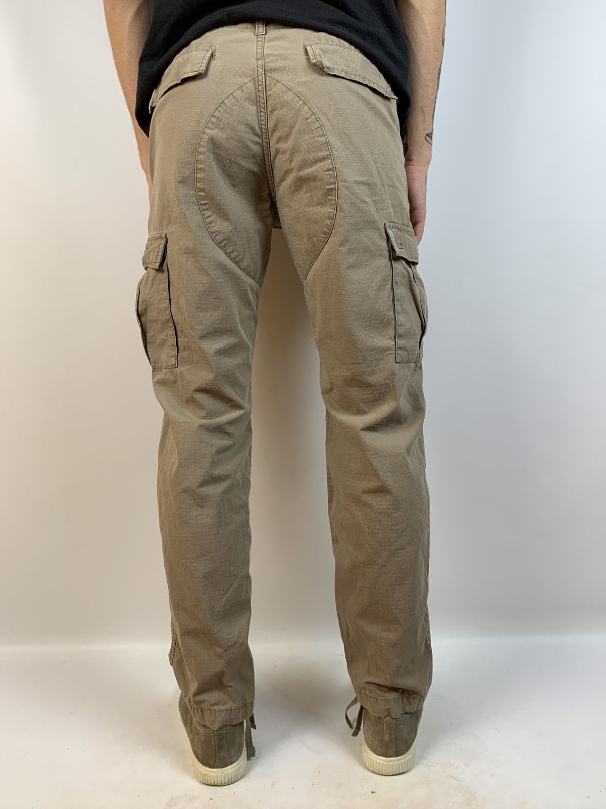 Carhartt × Carhartt Wip × Vintage Vintage Carhartt WIP Beige Aviation Cargo Pants Size US 32 / EU 48 - 2 Thumbnail