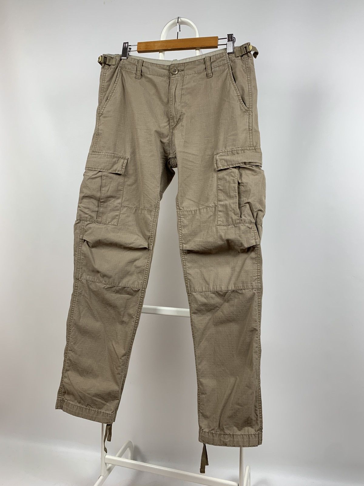 Carhartt × Carhartt Wip × Vintage Vintage Carhartt WIP Beige Aviation Cargo Pants Size US 32 / EU 48 - 13 Thumbnail