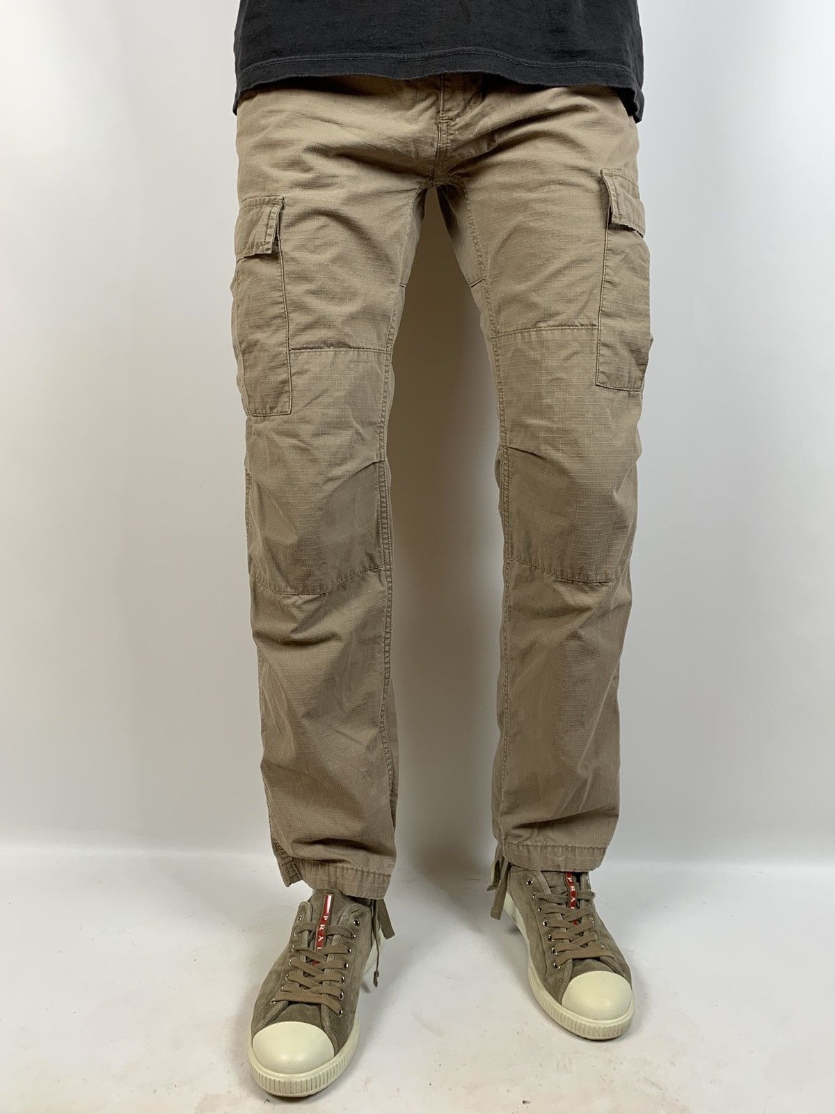 Carhartt × Carhartt Wip × Vintage Vintage Carhartt WIP Beige Aviation Cargo Pants Size US 32 / EU 48 - 4 Thumbnail