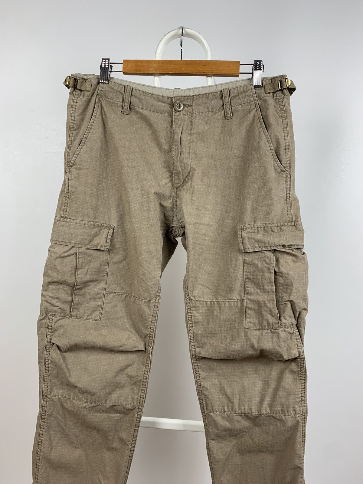 Carhartt × Carhartt Wip × Vintage Vintage Carhartt WIP Beige Aviation Cargo Pants Size US 32 / EU 48 - 9 Thumbnail