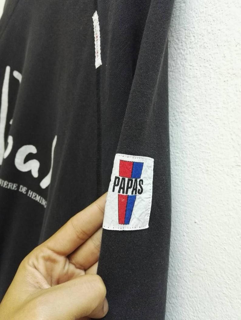 Japanese Brand Vintage Papas Sweatshirt Pocket Big Logo Made in Japan Size US L / EU 52-54 / 3 - 3 Thumbnail