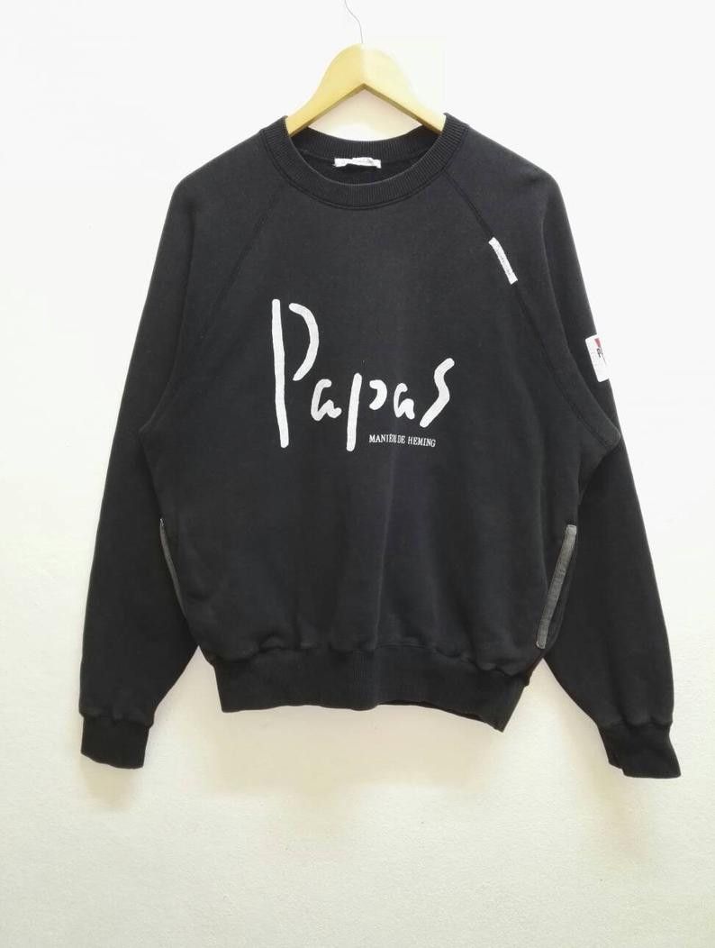Japanese Brand Vintage Papas Sweatshirt Pocket Big Logo Made in Japan Size US L / EU 52-54 / 3 - 2 Thumbnail