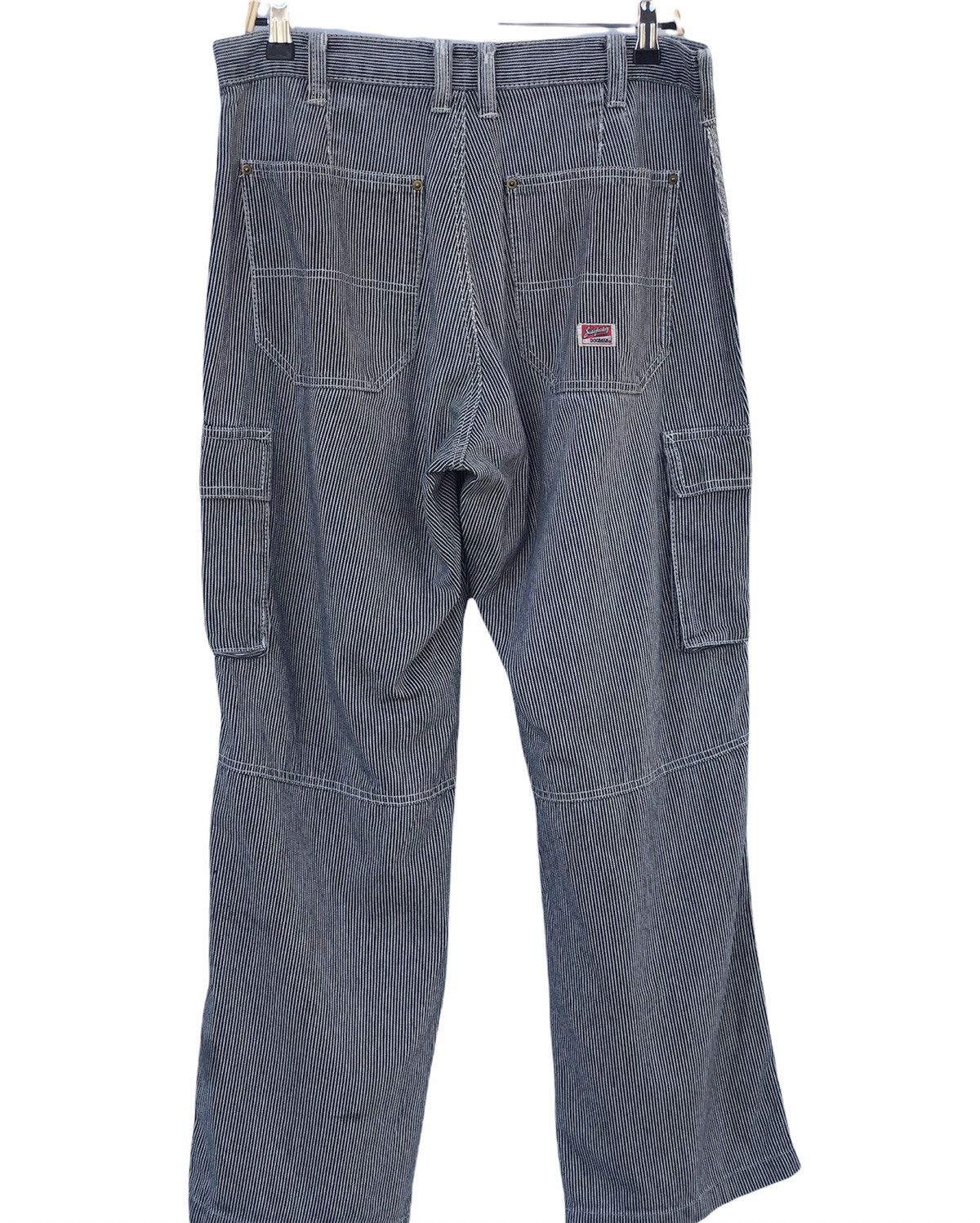 Japanese Brand Dogman Hickory Stripe Denim Cargo Pant Size US 32 / EU 48 - 2 Thumbnail