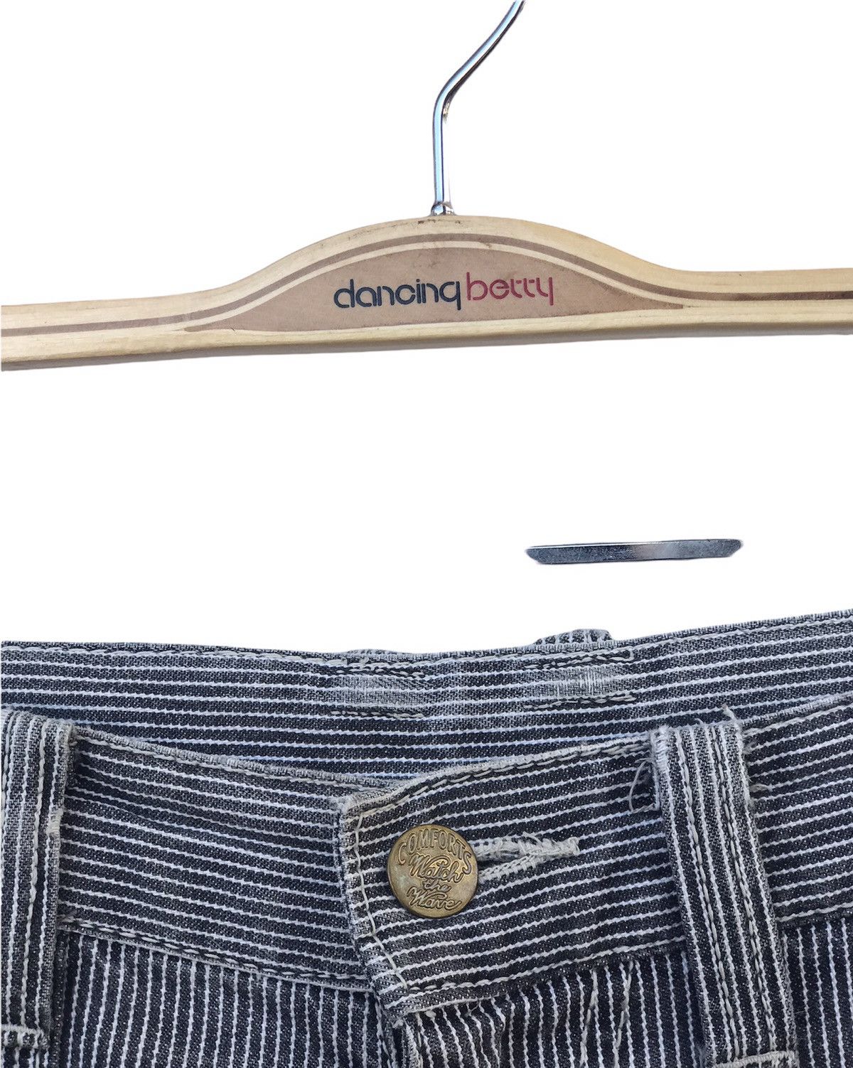 Japanese Brand Dogman Hickory Stripe Denim Cargo Pant Size US 32 / EU 48 - 3 Thumbnail