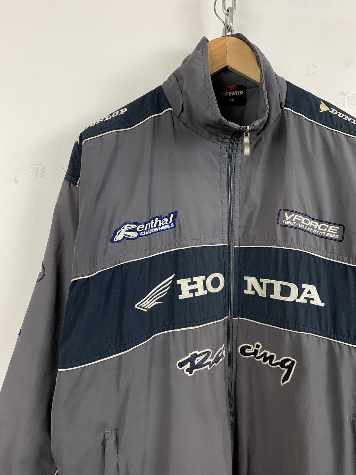 Honda Vintage Honda Racing Faded Grey Fleece Jacket Size US XL / EU 56 / 4 - 6 Thumbnail