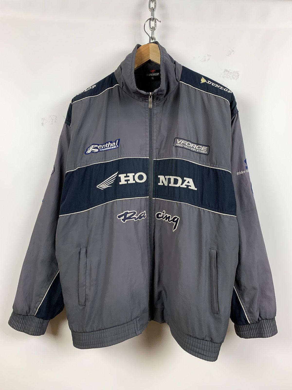 Honda Vintage Honda Racing Faded Grey Fleece Jacket Size US XL / EU 56 / 4 - 1 Thumbnail
