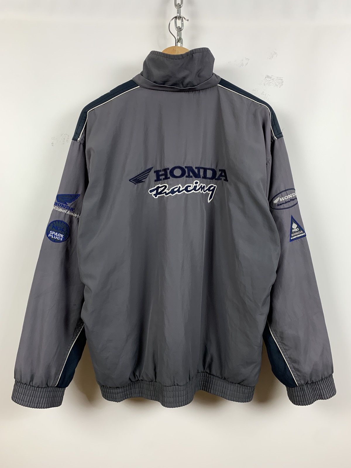 Honda Vintage Honda Racing Faded Grey Fleece Jacket Size US XL / EU 56 / 4 - 2 Thumbnail