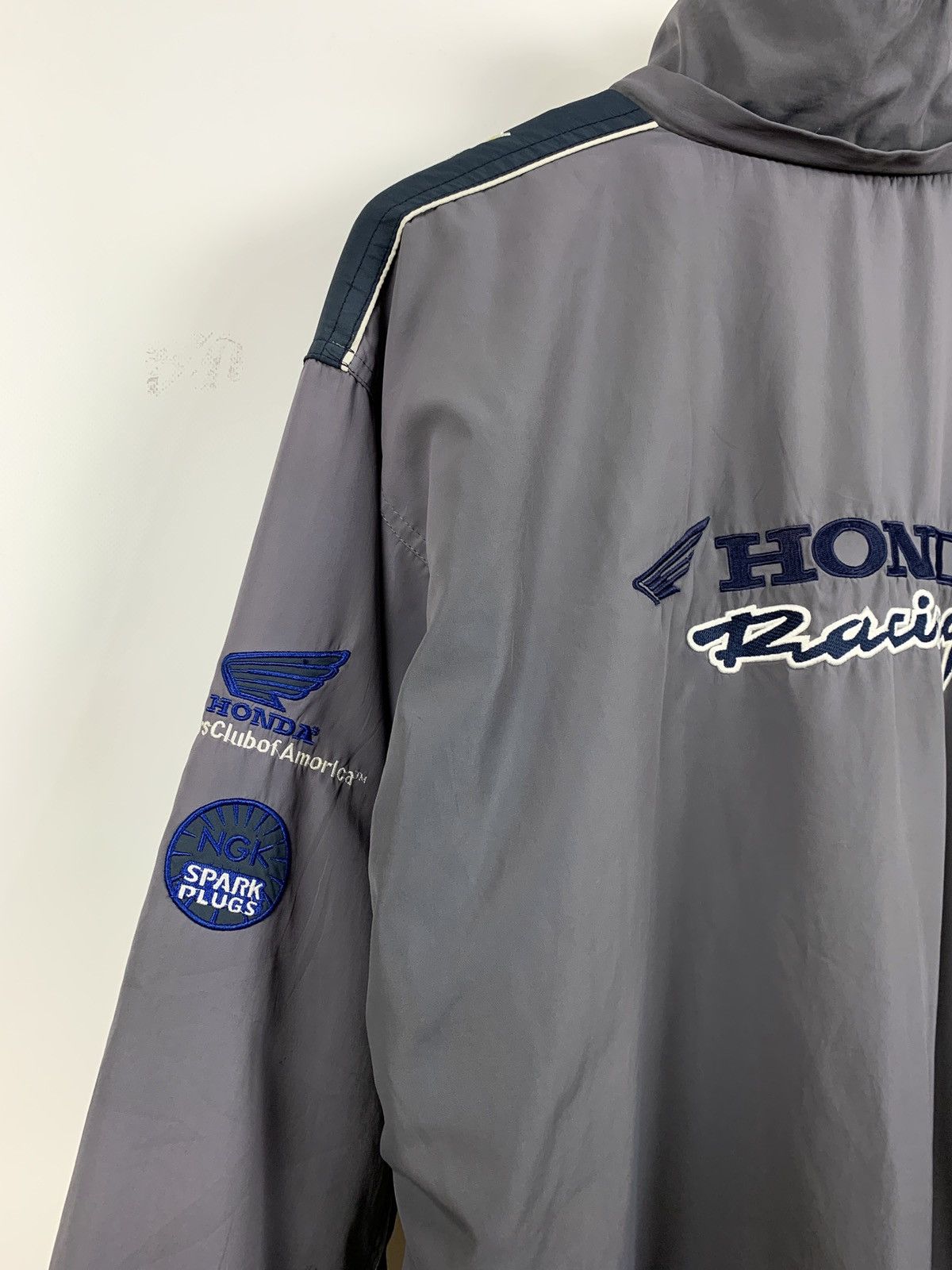 Honda Vintage Honda Racing Faded Grey Fleece Jacket Size US XL / EU 56 / 4 - 16 Thumbnail