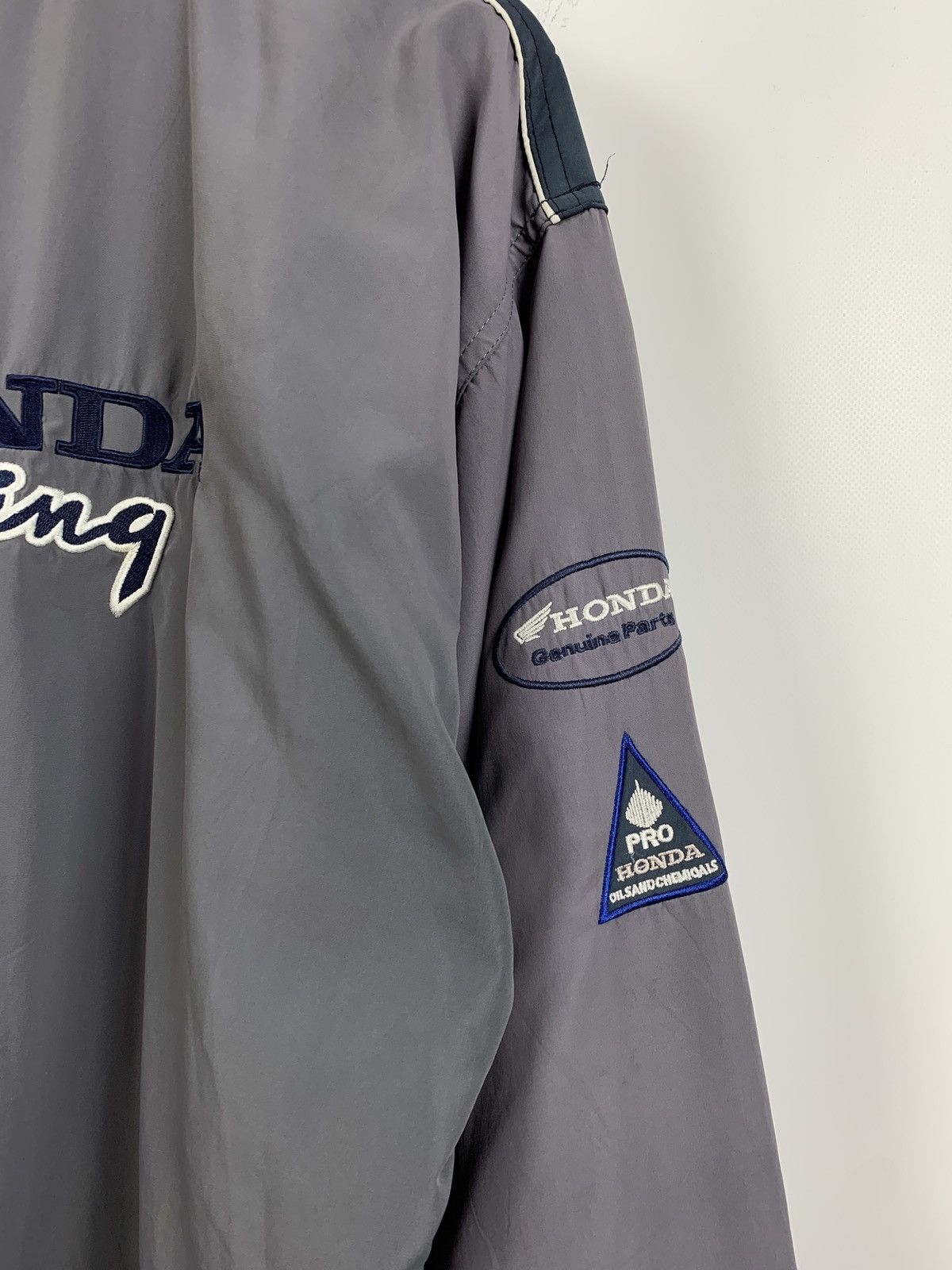Honda Vintage Honda Racing Faded Grey Fleece Jacket Size US XL / EU 56 / 4 - 15 Thumbnail