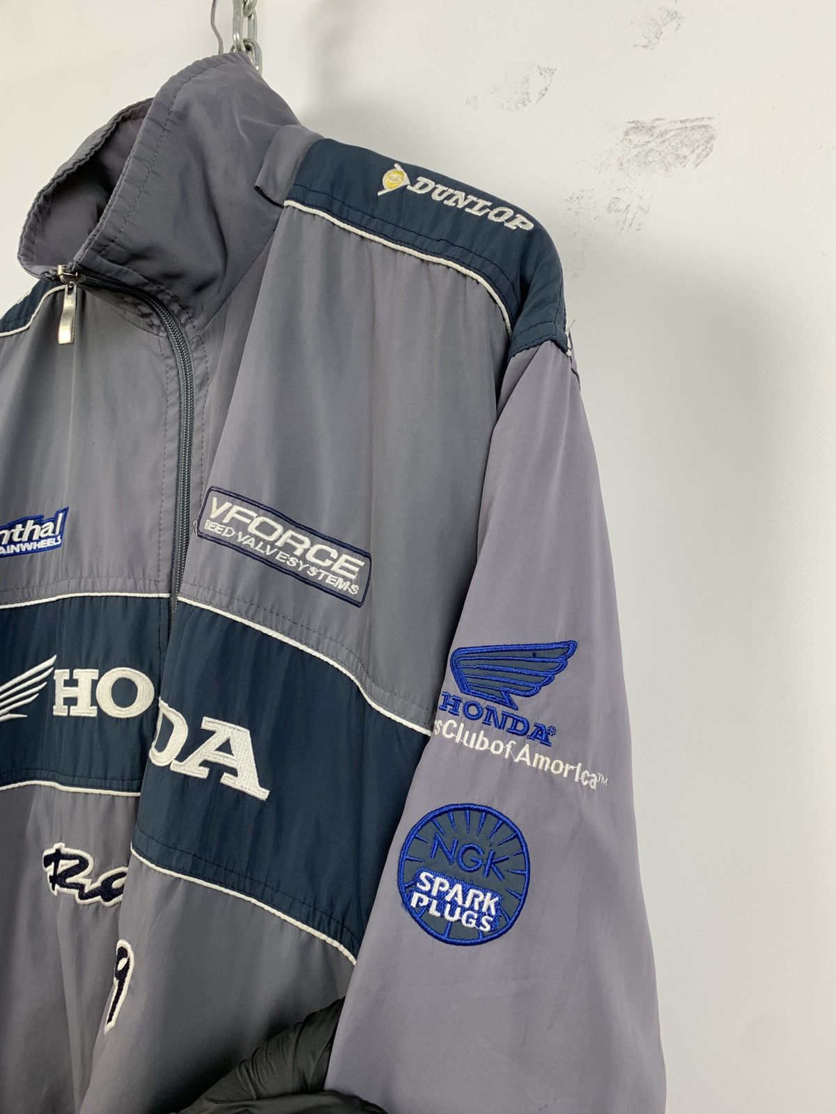 Honda Vintage Honda Racing Faded Grey Fleece Jacket Size US XL / EU 56 / 4 - 8 Thumbnail