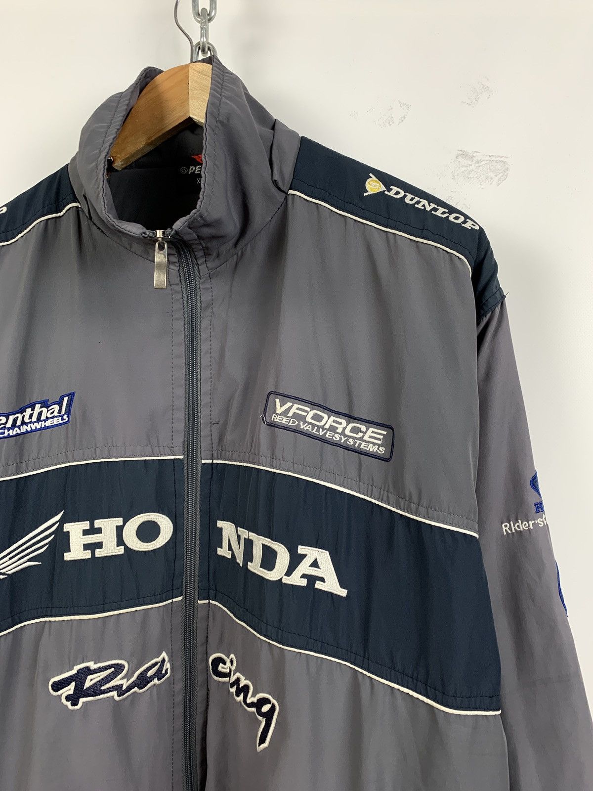 Honda Vintage Honda Racing Faded Grey Fleece Jacket Size US XL / EU 56 / 4 - 5 Thumbnail
